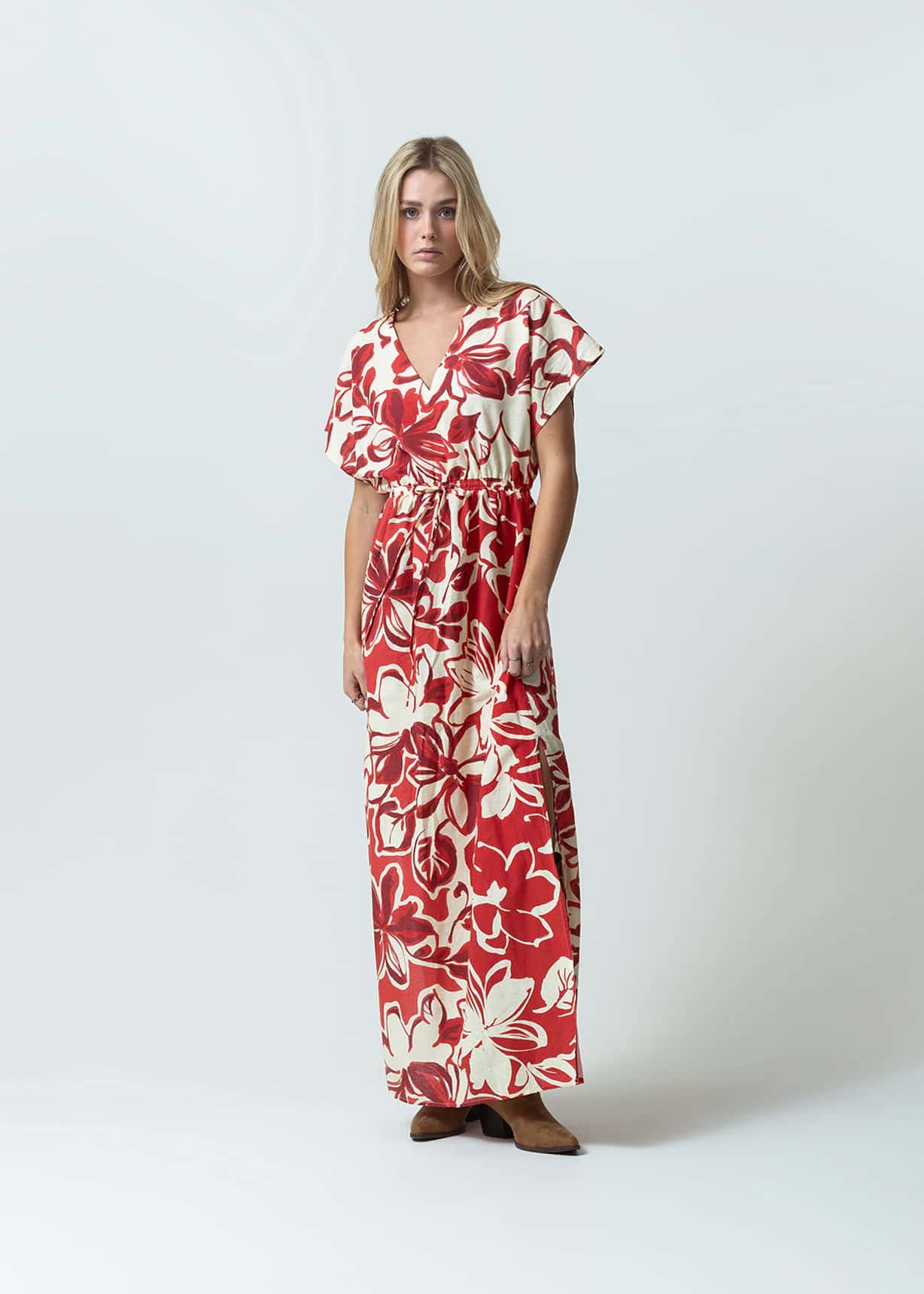 Vestido largo de flores para el fin de semana