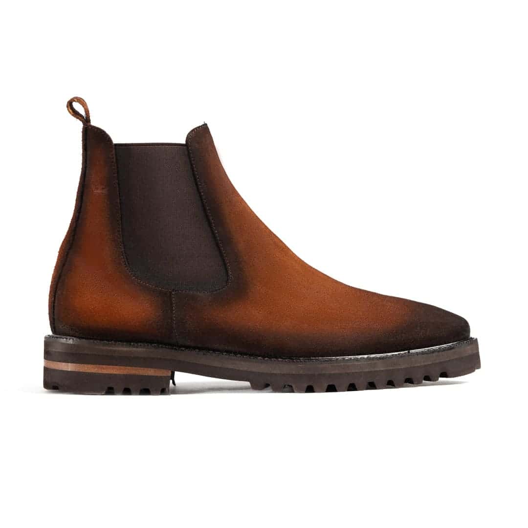Bota Jacques Gamuza Cognac Suela Ultraliviana