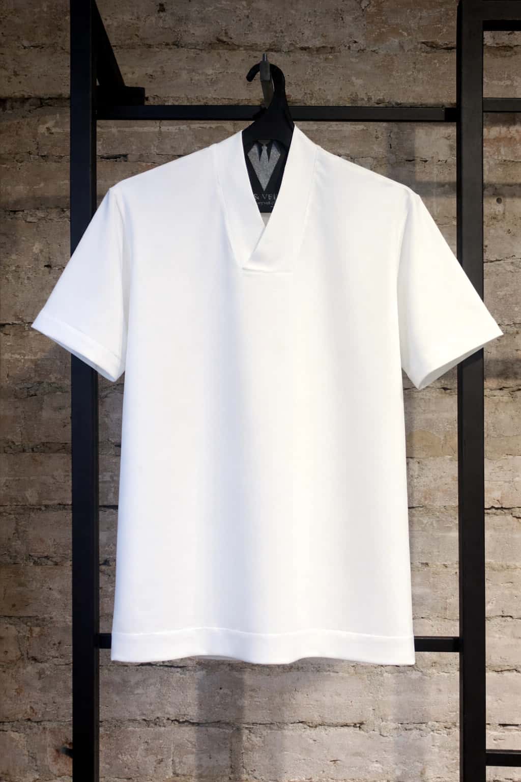 Camisa Para Hombre Cuello Cruzado Blanca