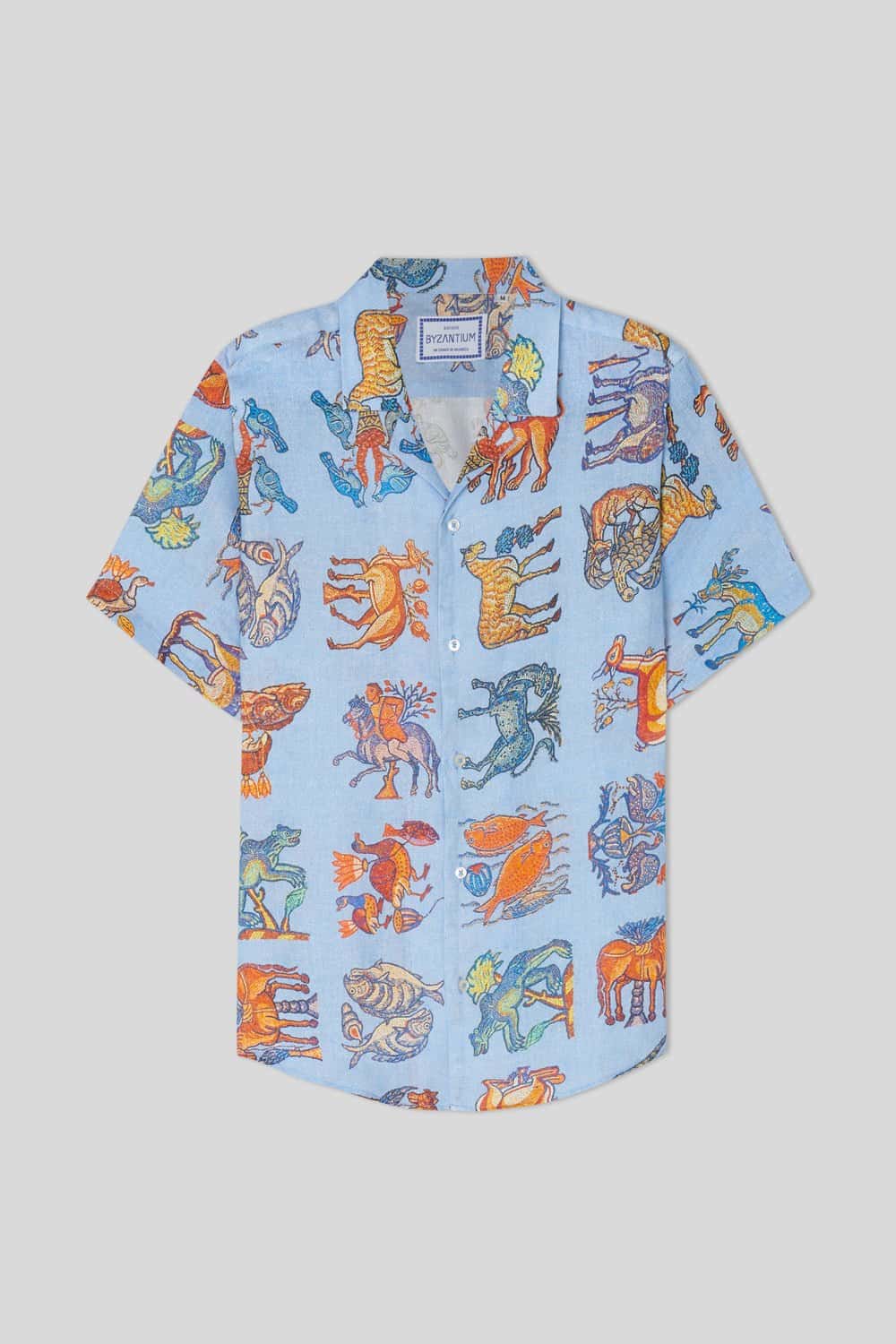 Men's ravena linen shirt sky blue
