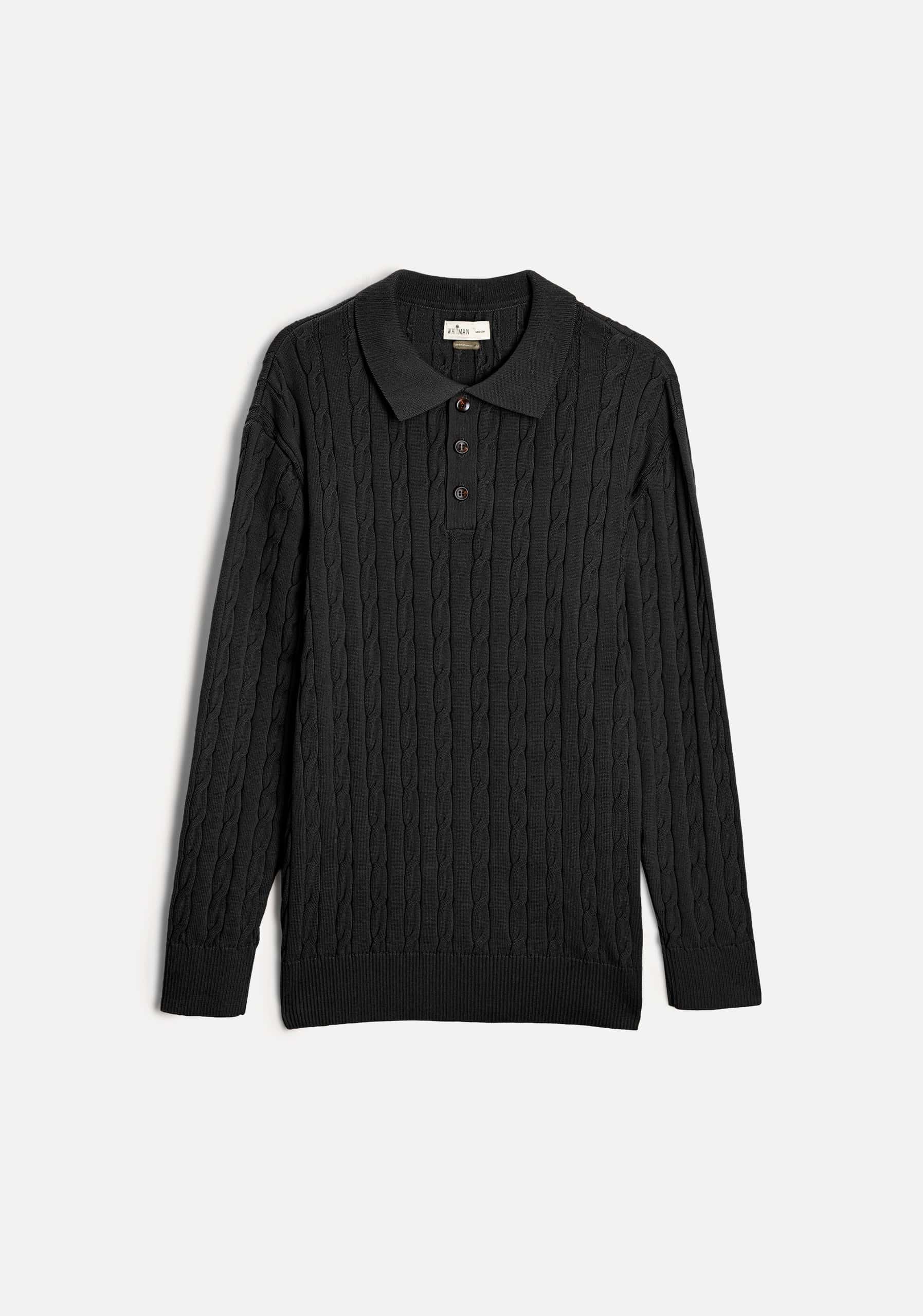 Saco H Turin Trenzado Unicolor Negro