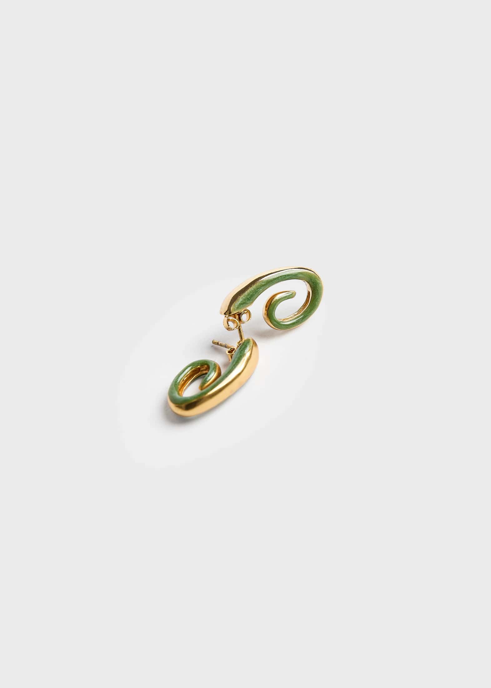 Aretes Spiral Verde - miniatura 3