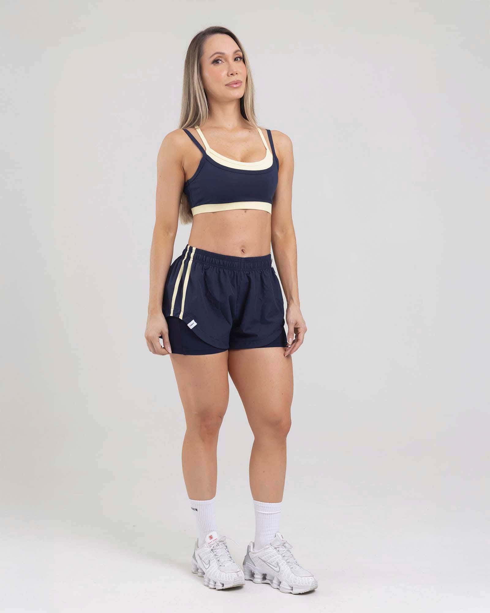 Short running azul navy dual run tropi FIBER