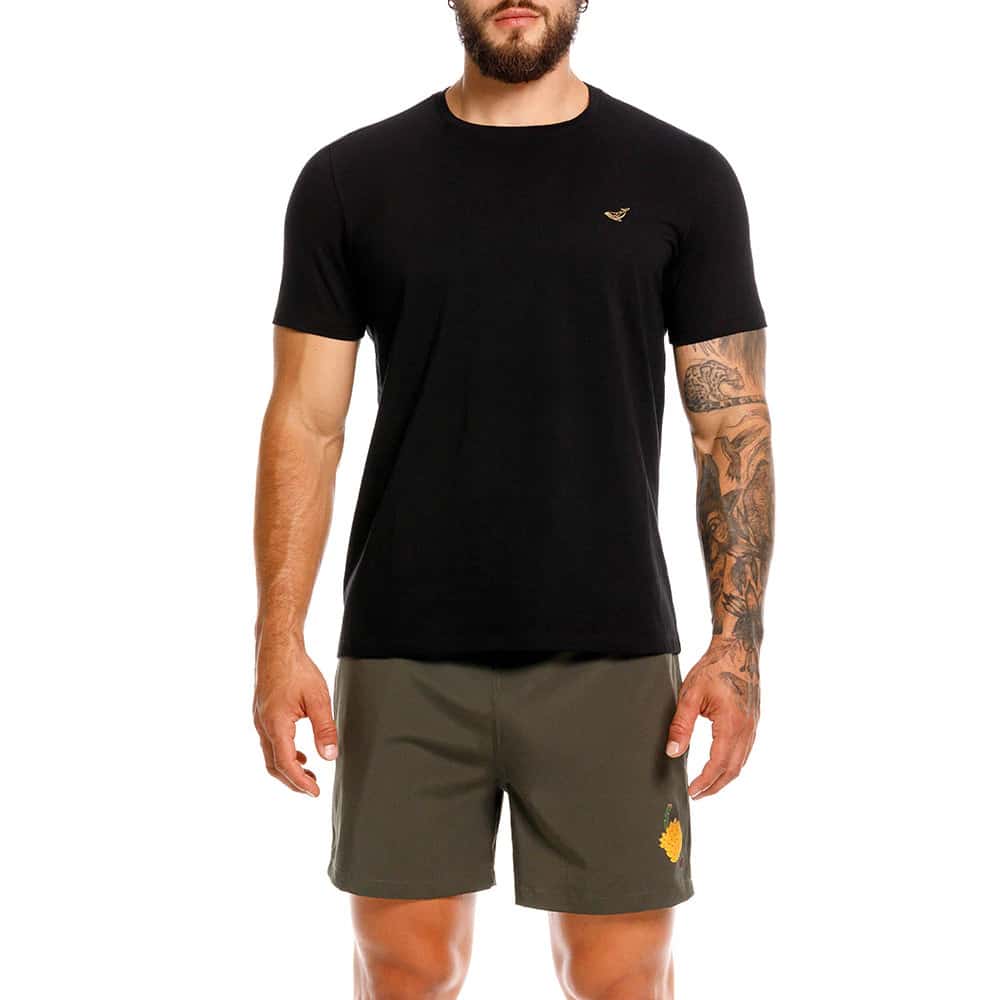 CAMISETA CUELLO REDONDO LUBINA NEGRO