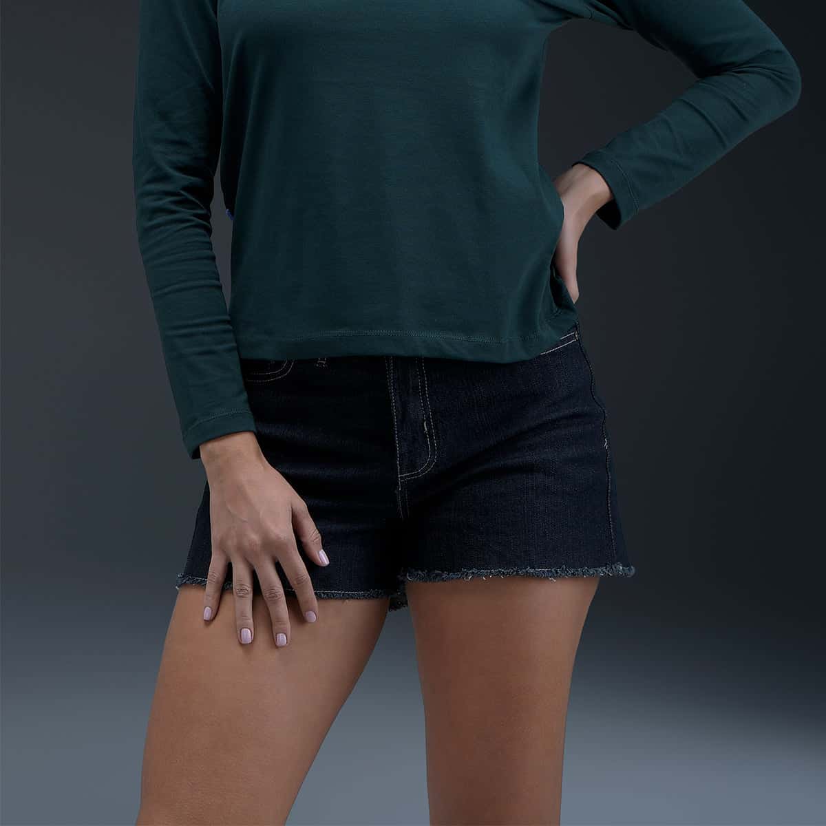 Short Azul Denim Mujer
