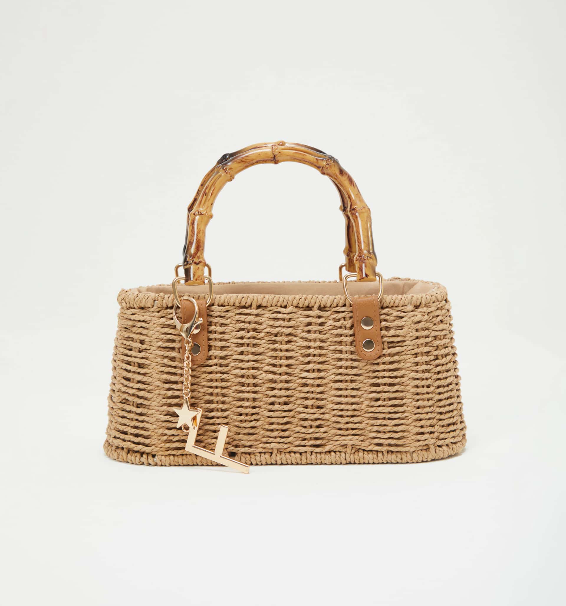 Bolso costero con asas en bambú