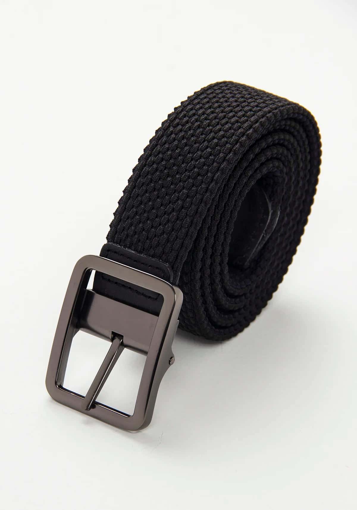 Cinturón Reversible Elástico Negro - Azul Oscuro