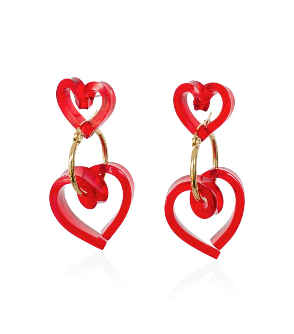 Aretes Corazón 3 en 1