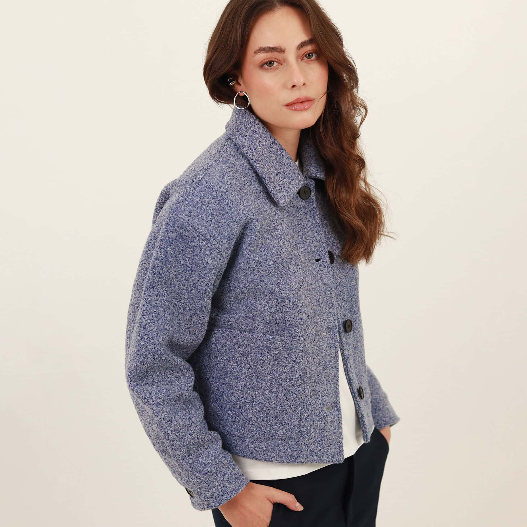 Chaqueta Cuello Solapa Manga Larga
