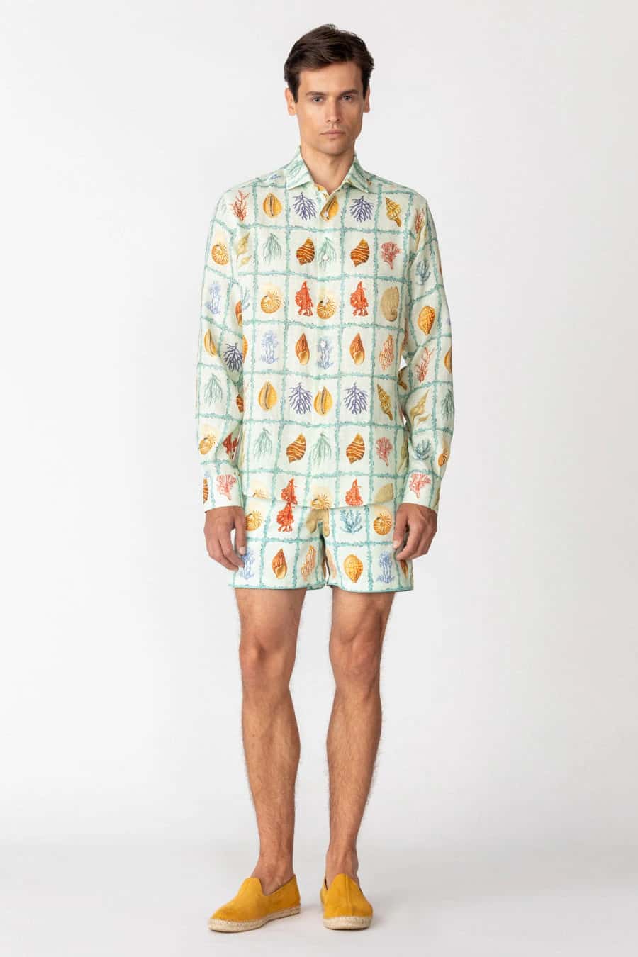 Men's linen shirt sky blue tambor