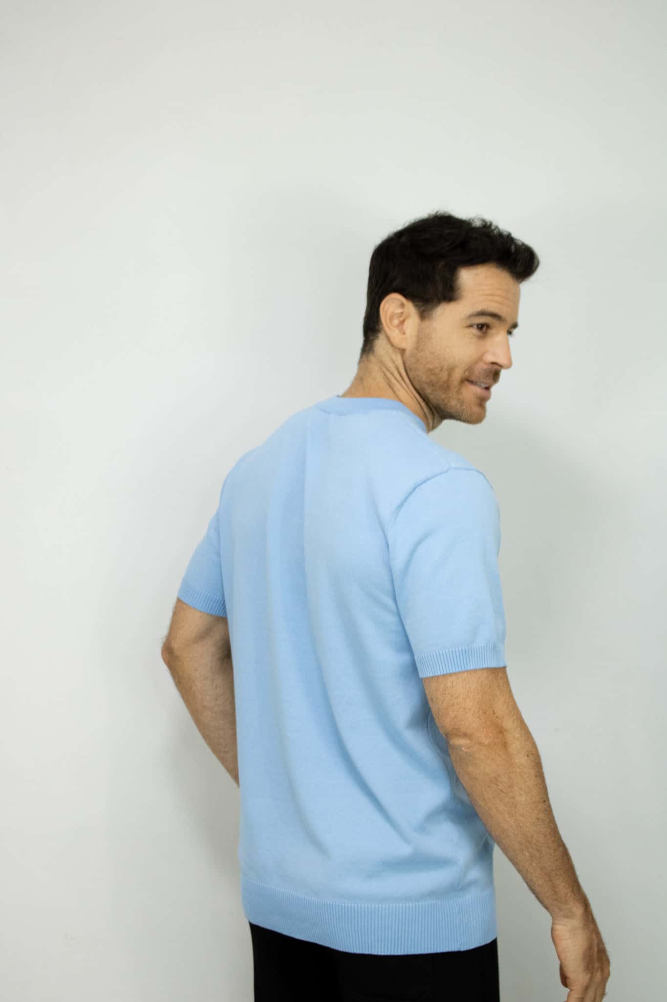 CAMISETA TEJIDA AXUL CLARO PARA HOMBRE - miniatura 3