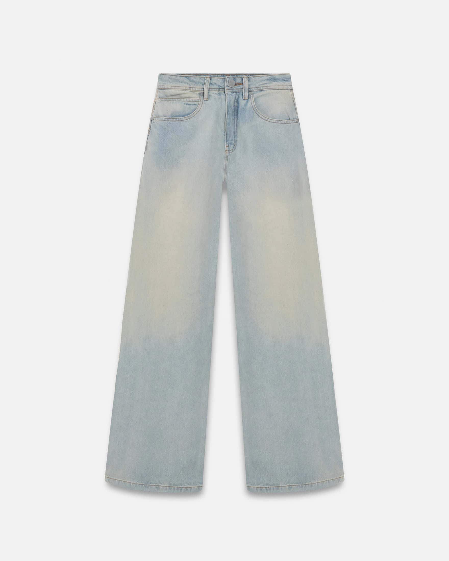 W Line Basic Wide Jeans Light Blue - miniatura 3