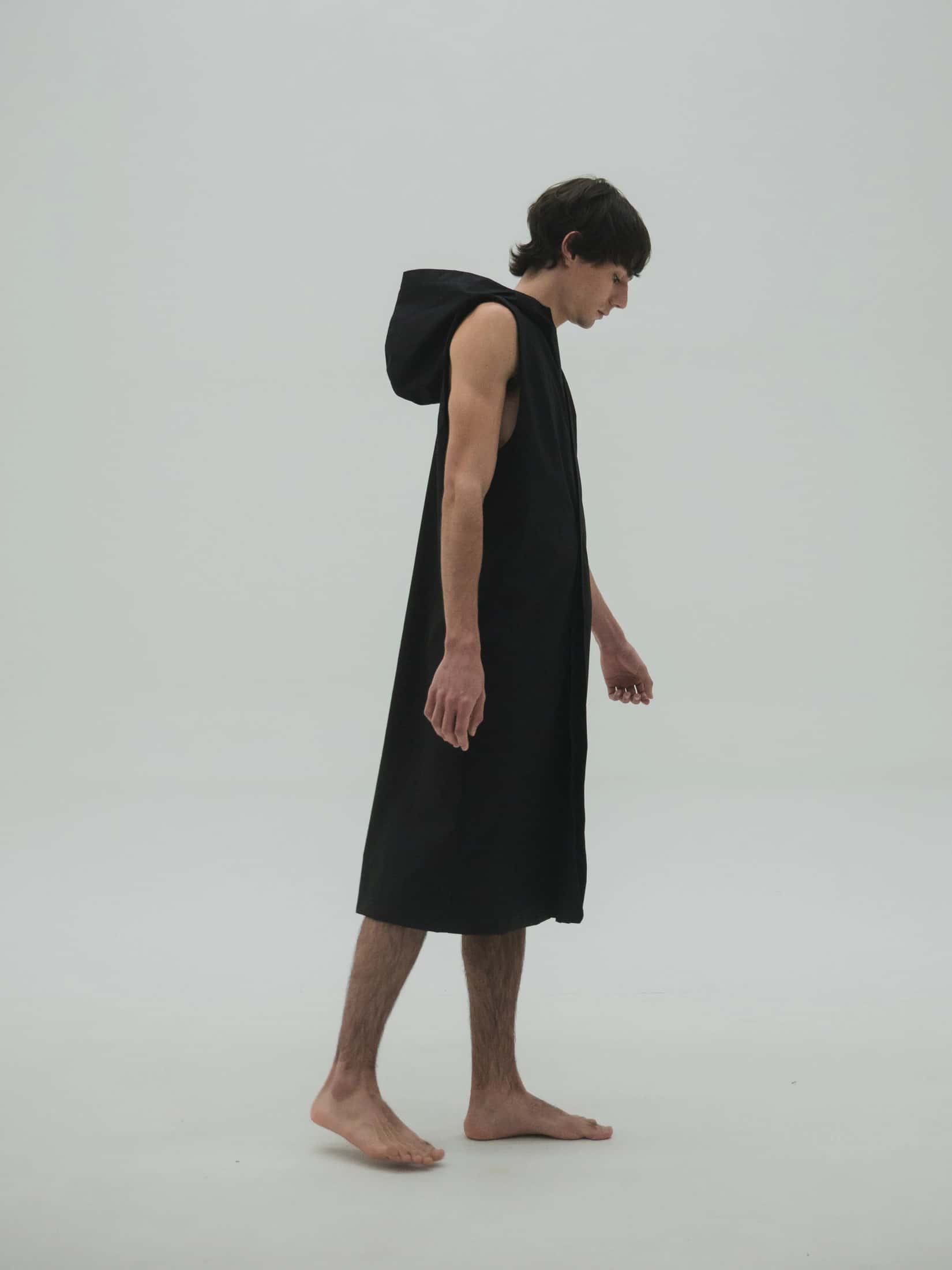 Hooded shirt-dress Men