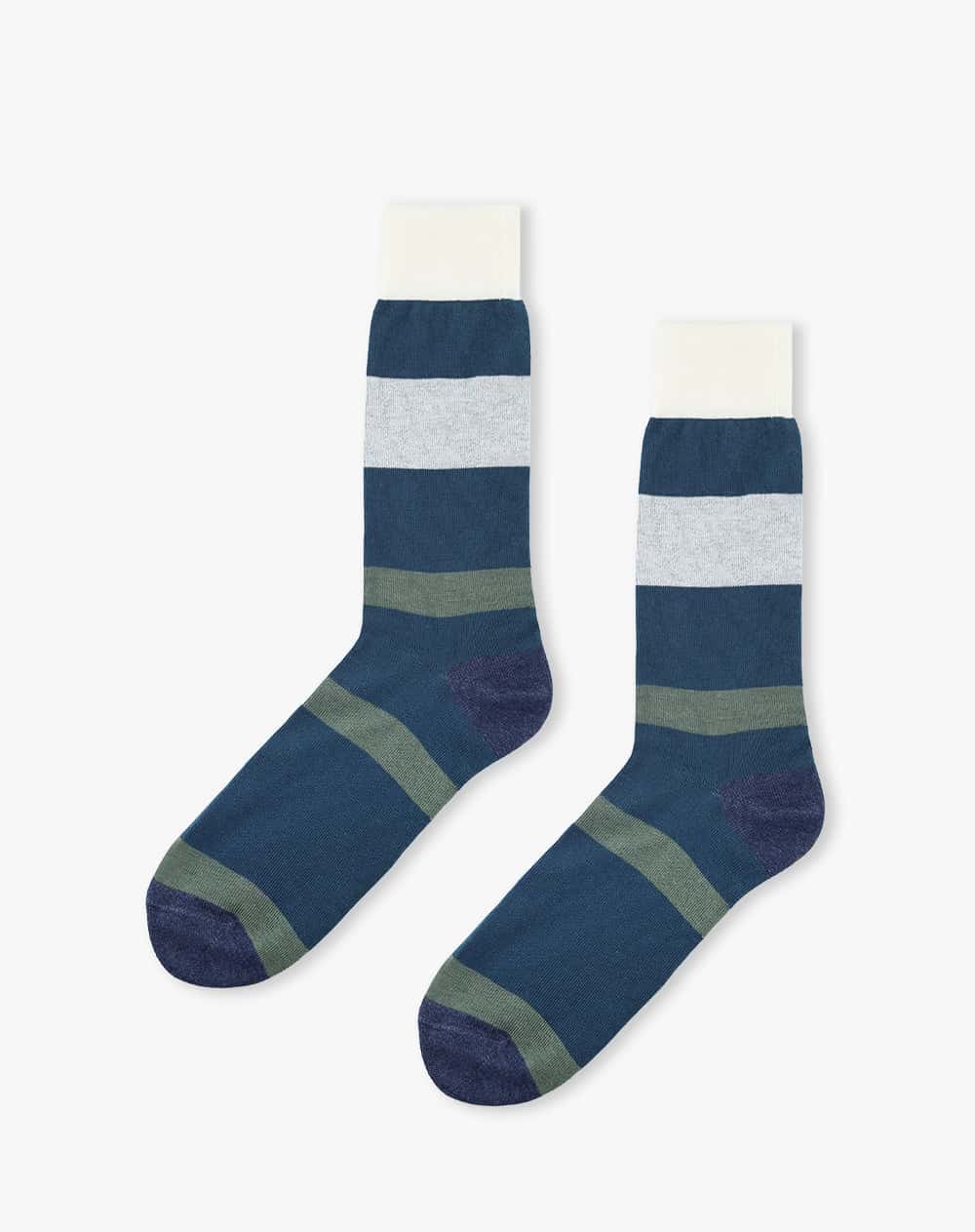 Medias largas azules oscuros jaspe hombre