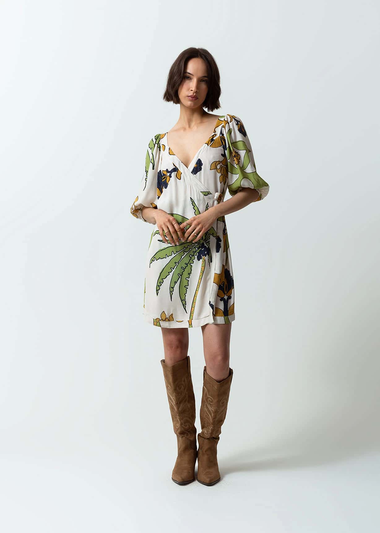 Vestido corto estampado