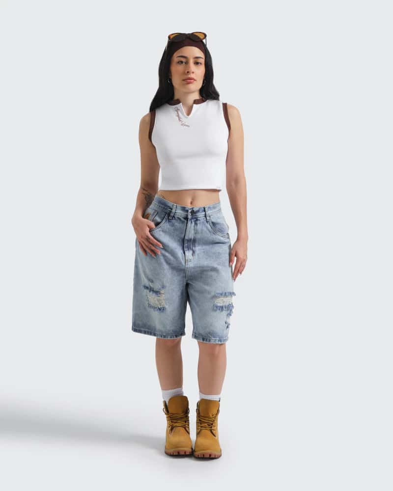 Crop Top Blanco Royal Muse - miniatura 7