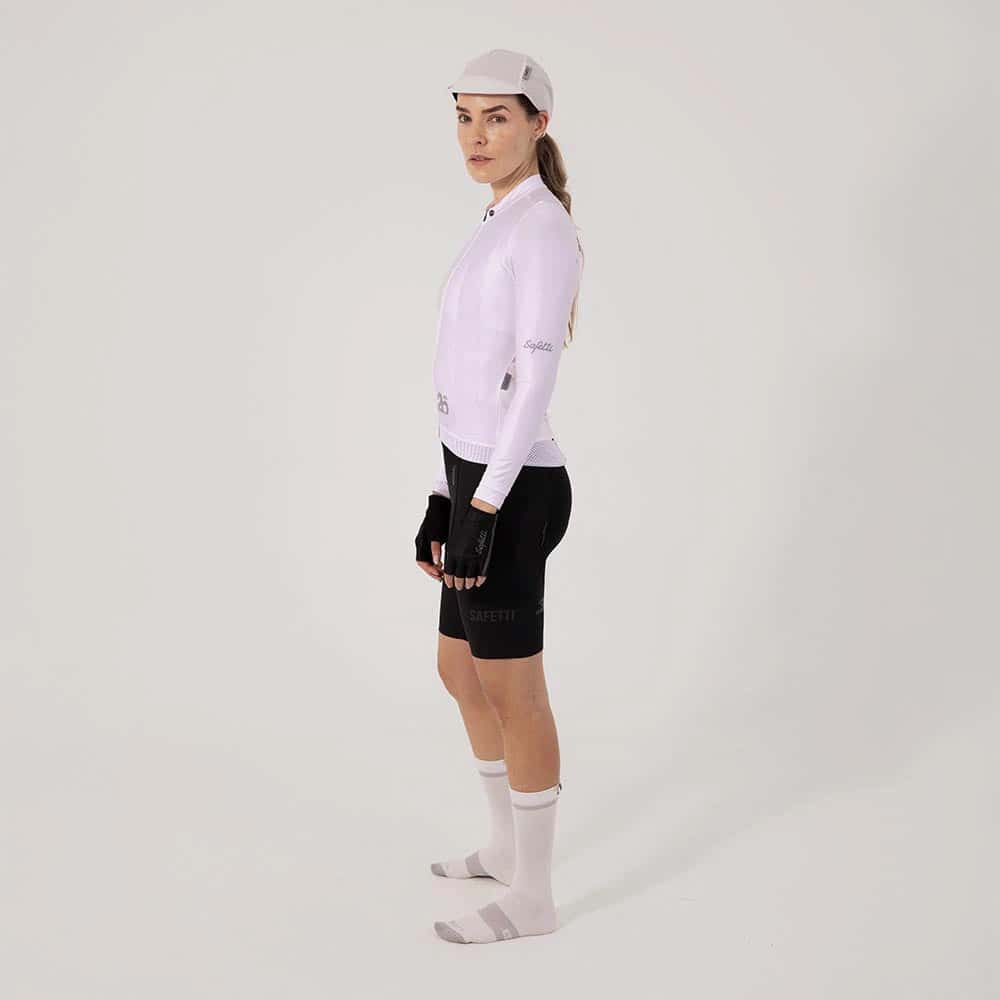 CAMISA CICLISMO MANGA LARGA ESSENTIAL WHITE PARA MUJER - miniatura 5