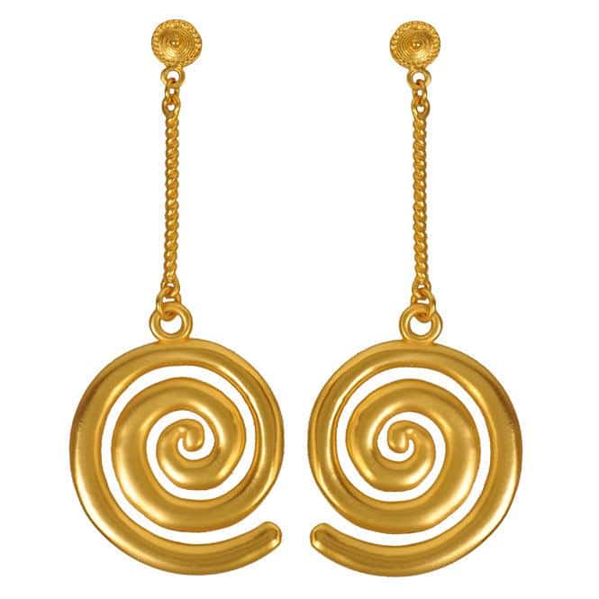 Arete Largo Espiral Quimbaya - miniatura 1