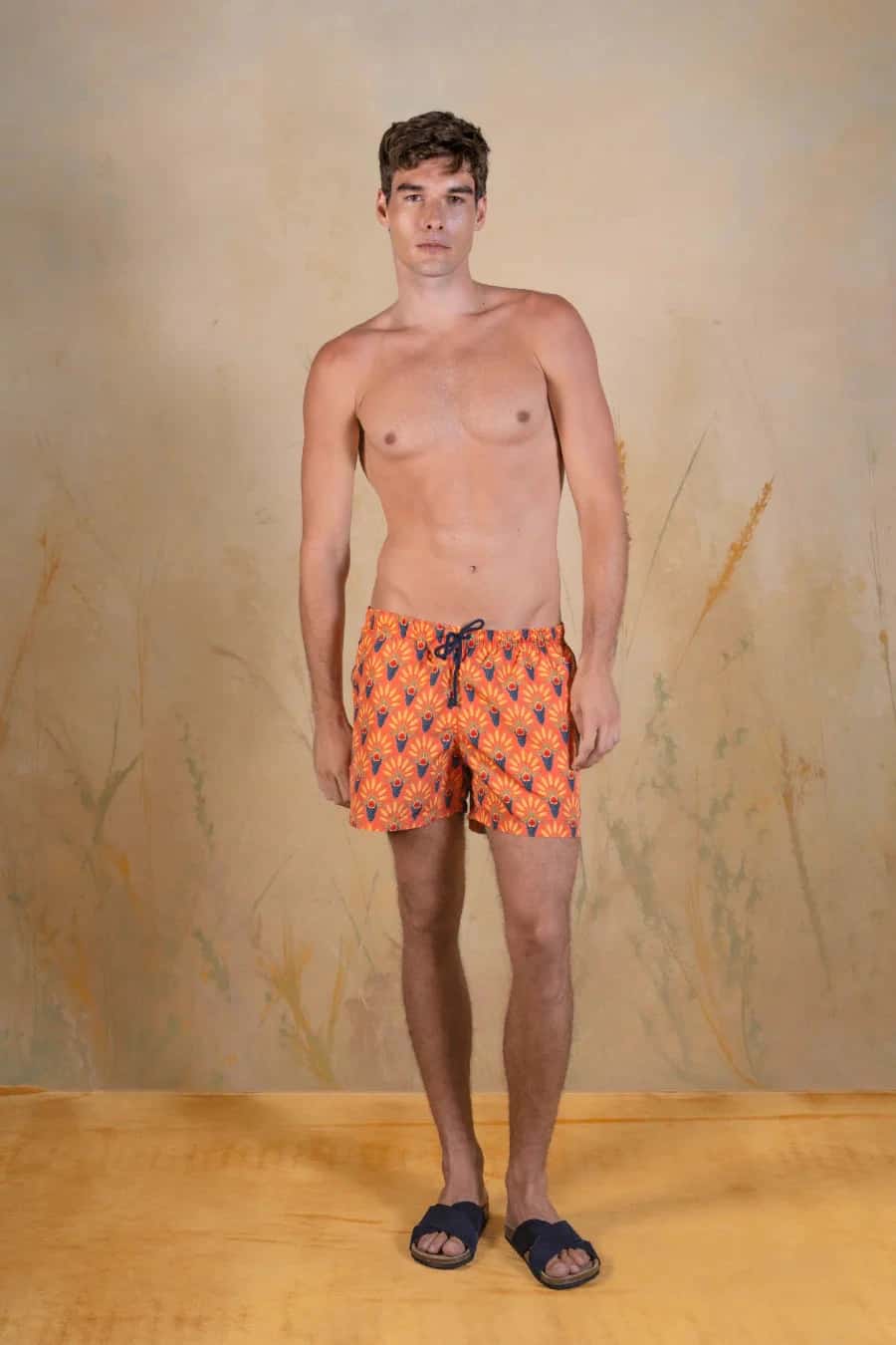 Annona polyester swim trunks Terracotta