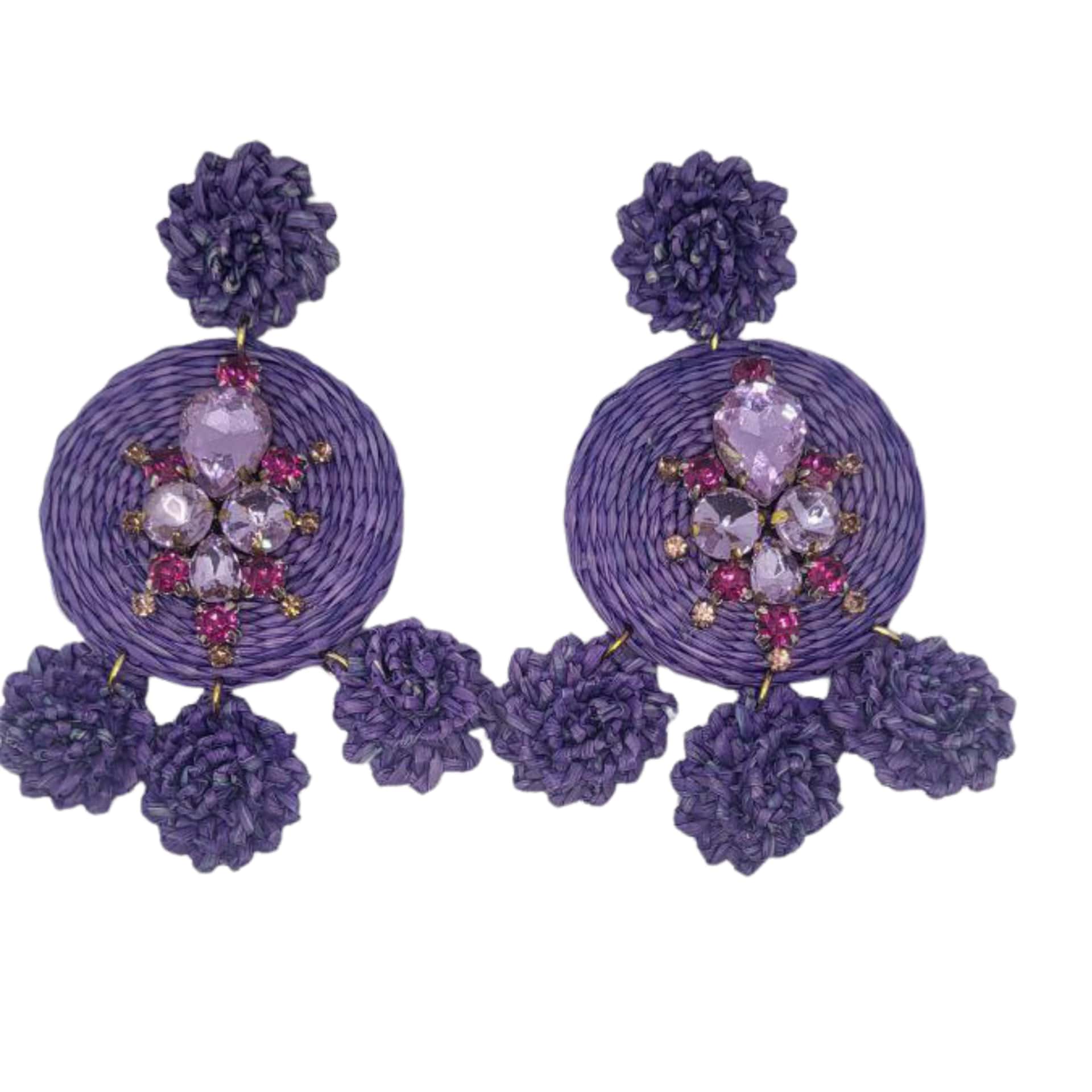 Lavender Round Earrings