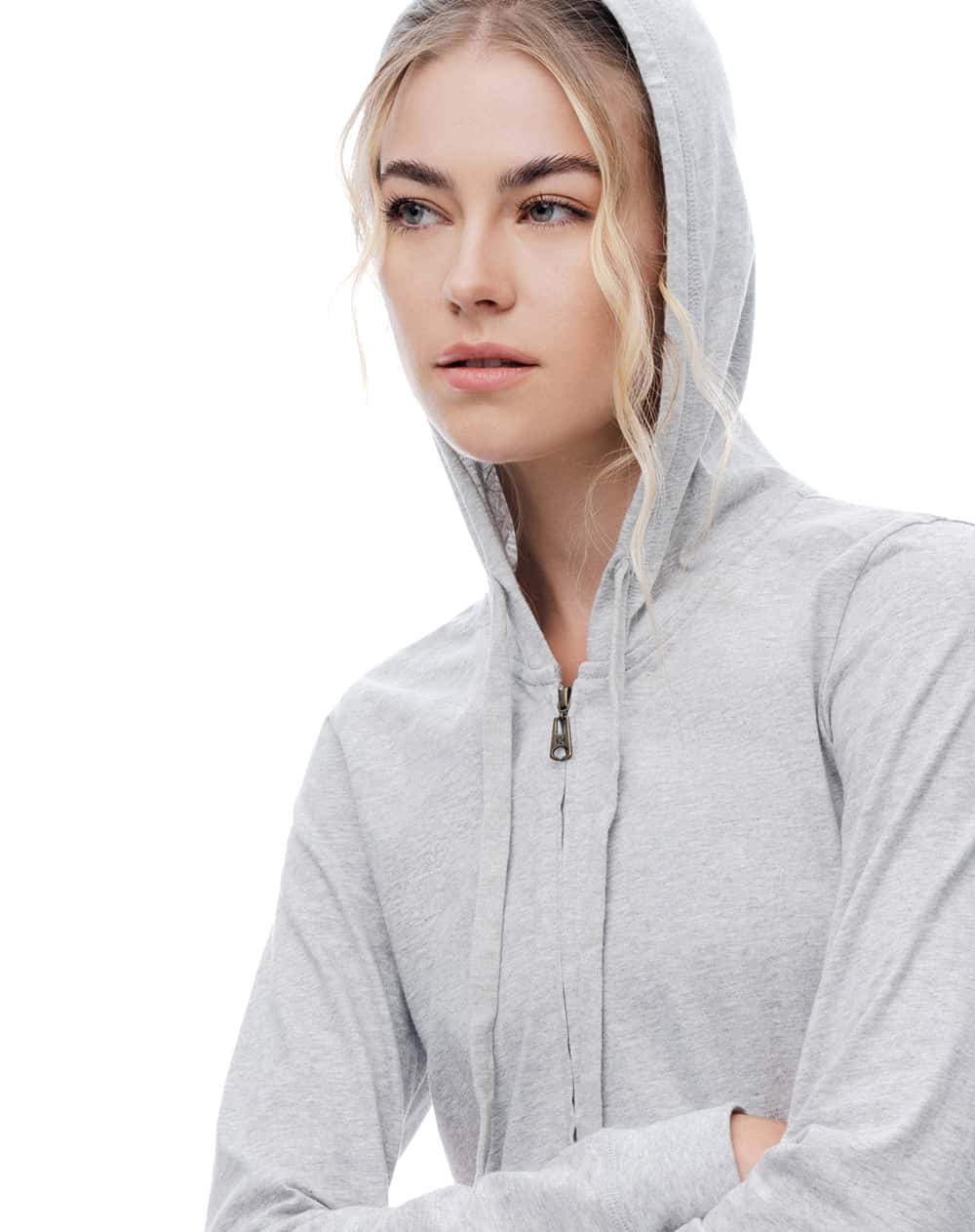 Chaqueta slim algodón gris mujer