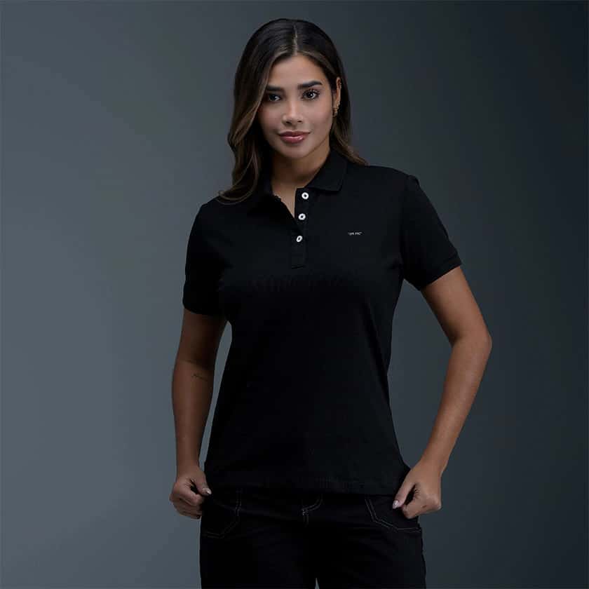 Polo Negro Mujer
