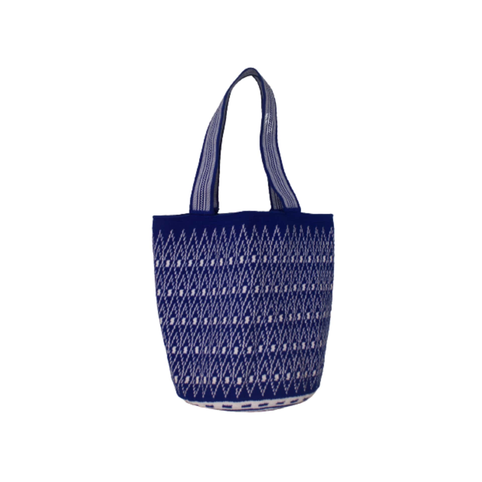 Maxi Bolso Wayuu Azul oscuro/ Beige