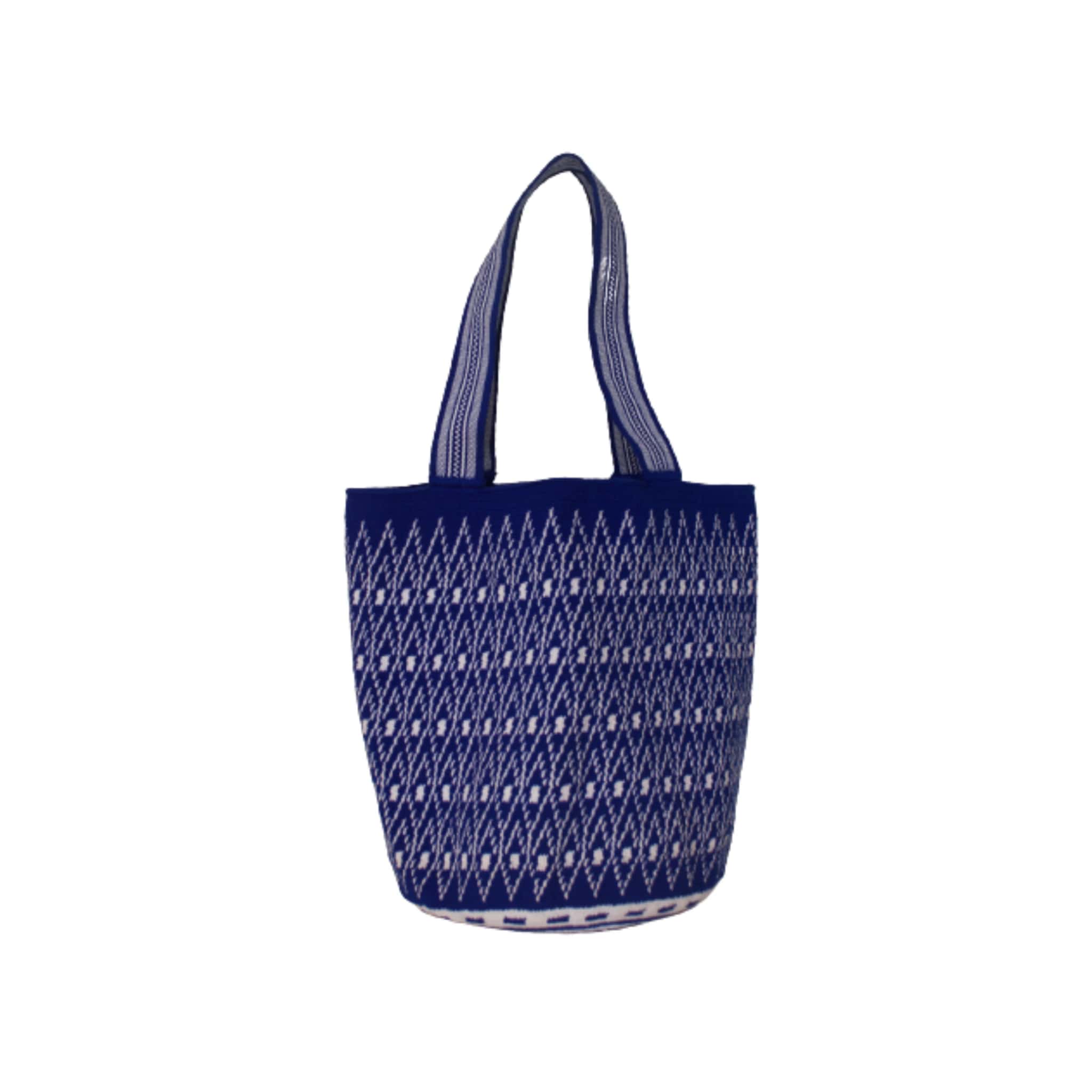 Maxi Bolso Wayuu Azul oscuro/ Beige