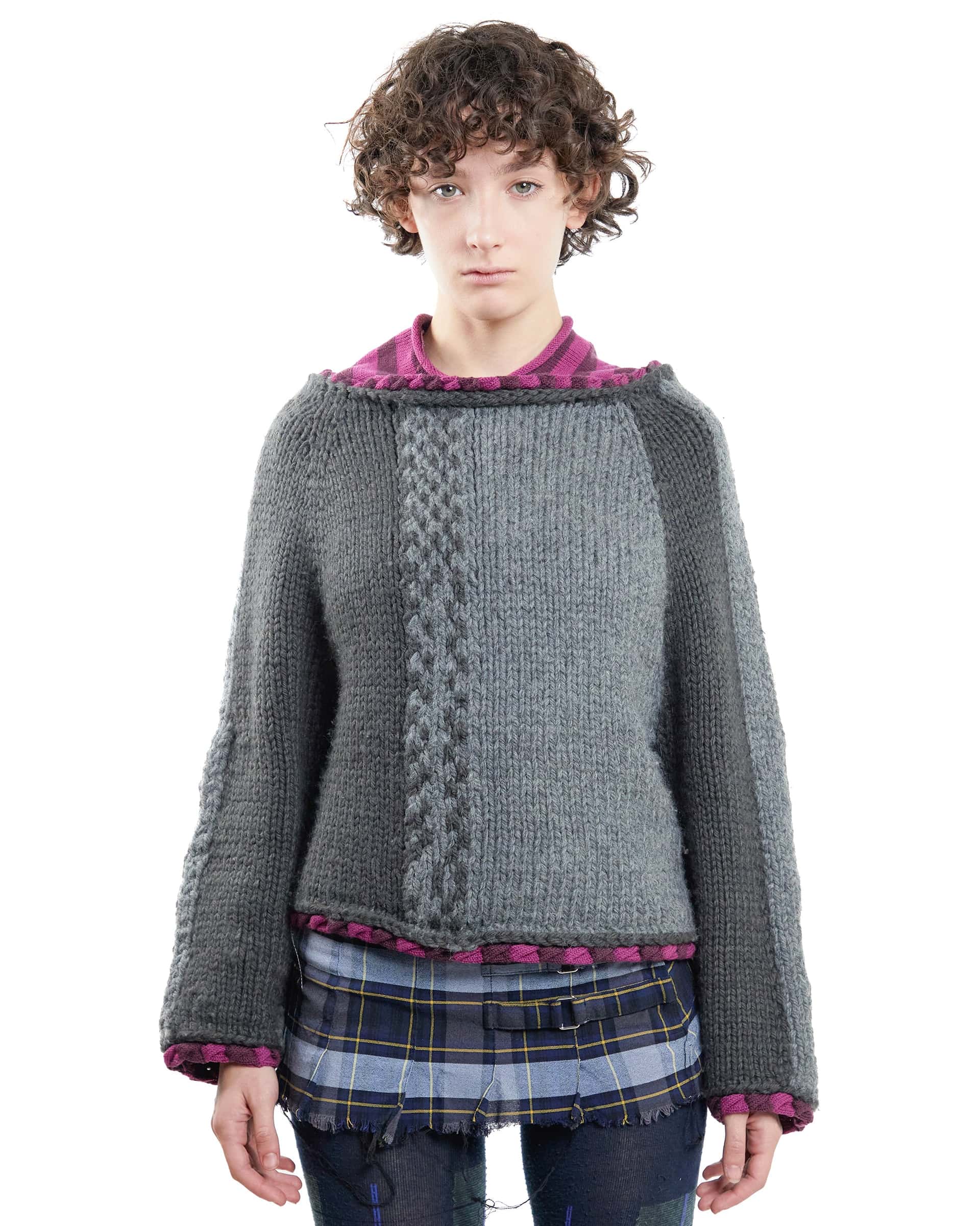 Grey-purple sweater