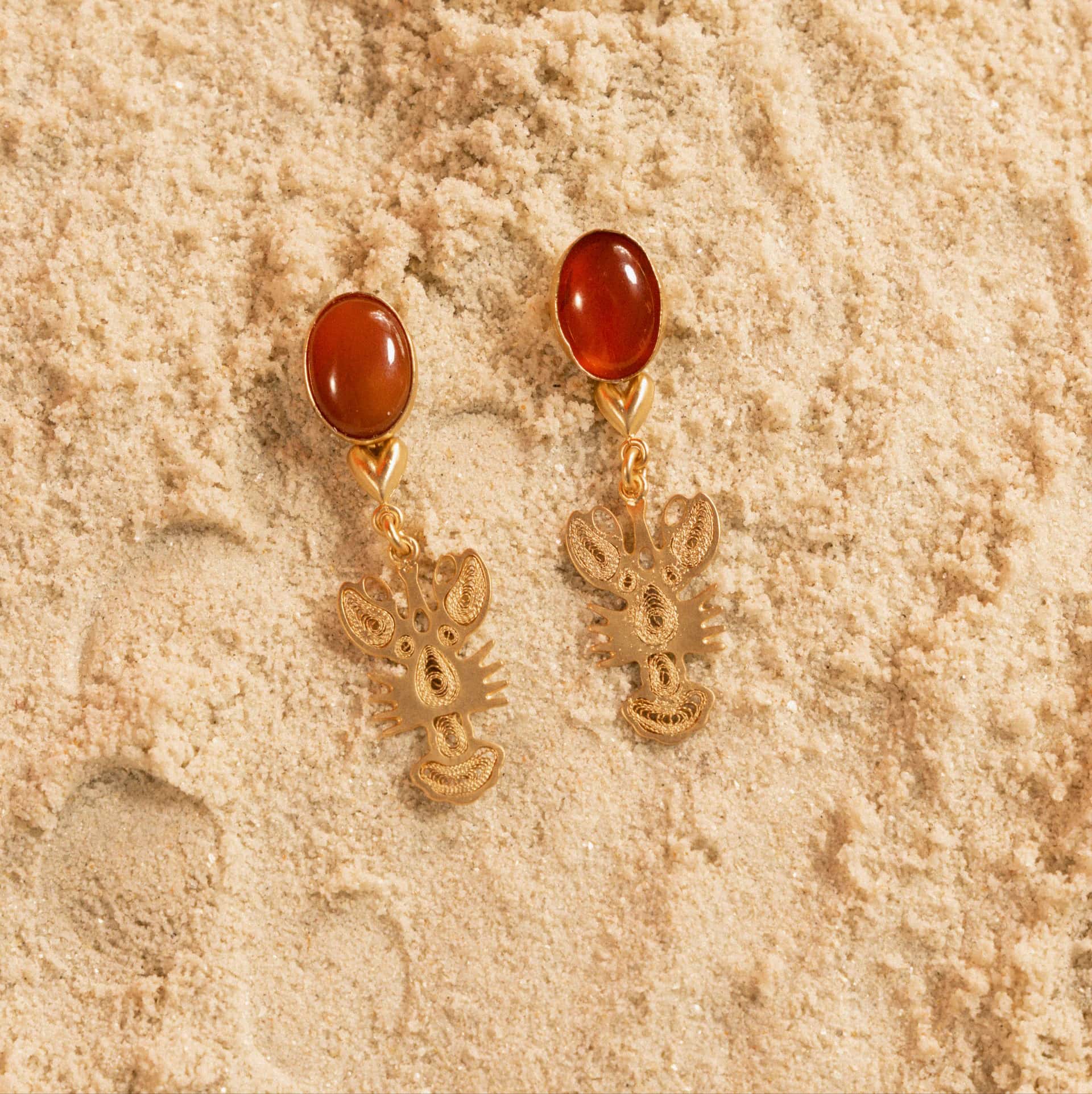 Aretes Carmesí Oro - miniatura 4