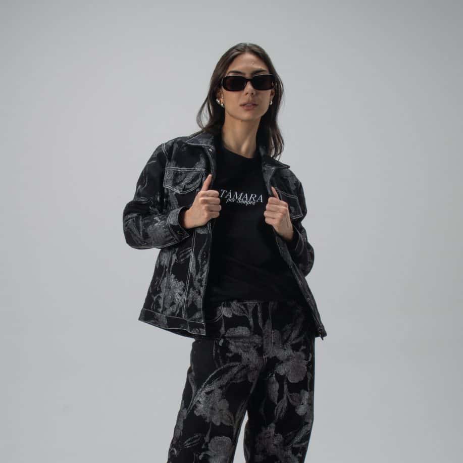 Chaqueta – Denim – Flower Silver