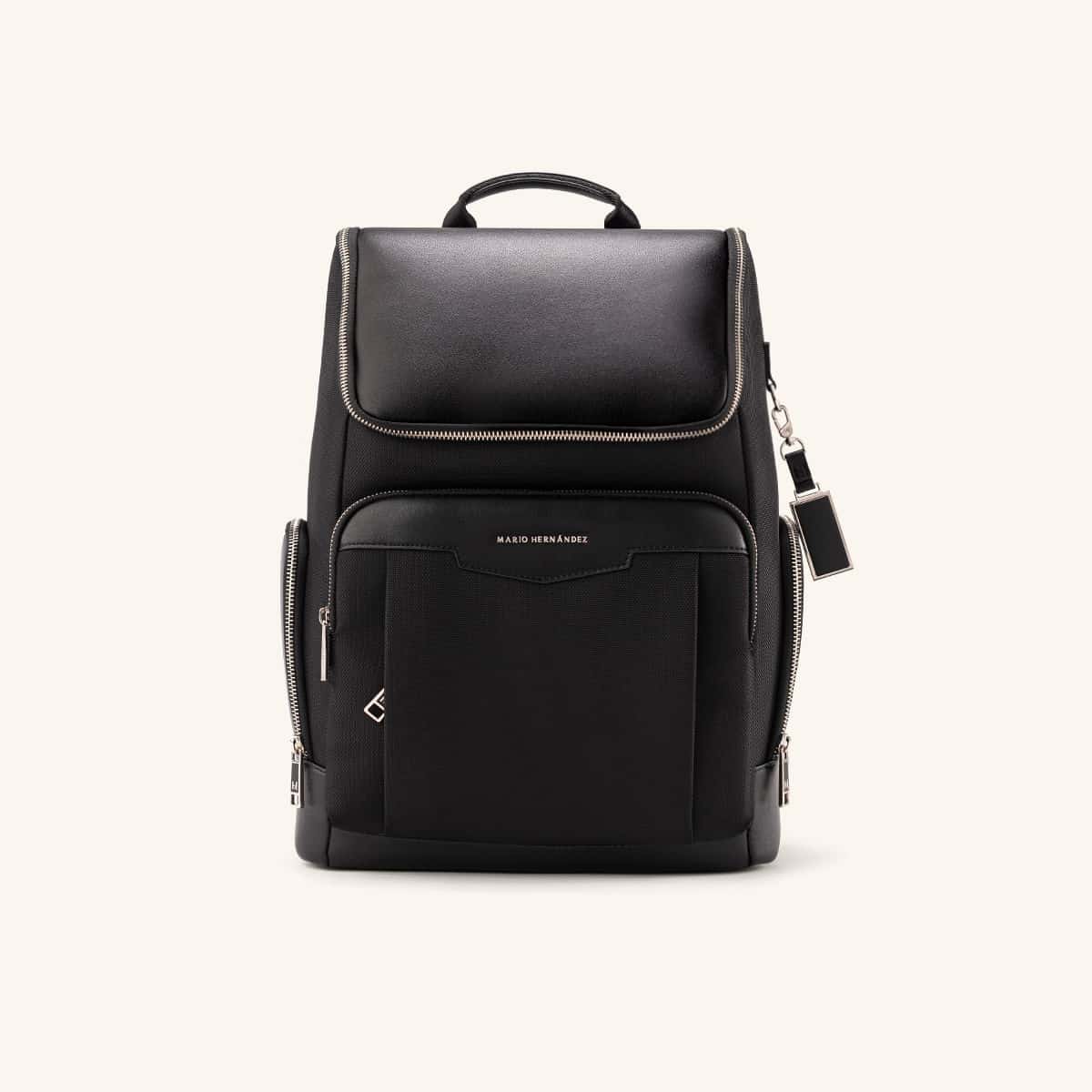 Morral Con Tapa Cano Negro Platinum