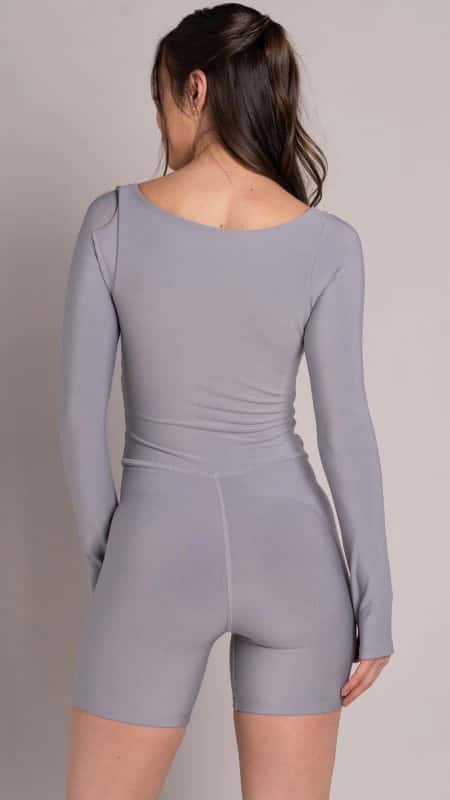 Square jumpsuit long sleeve Silver Mist - miniatura 2