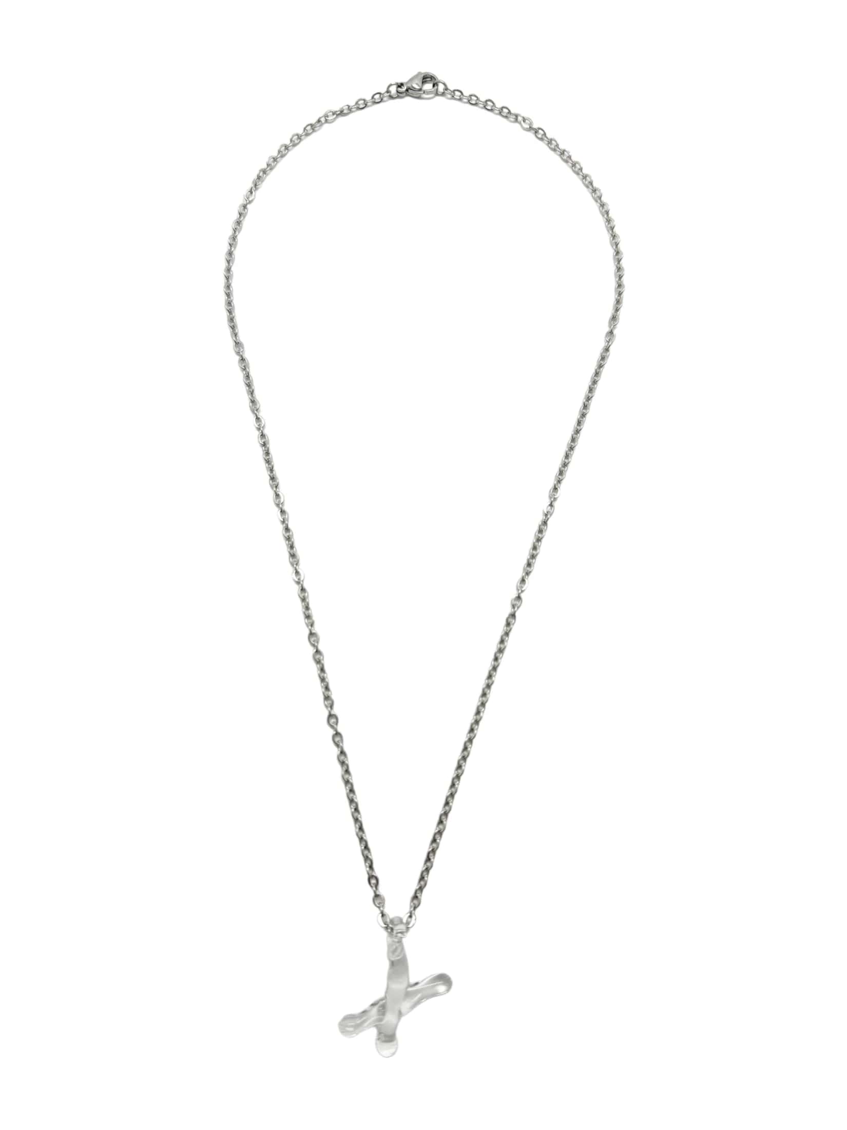 clear glass necklace 1 letter - miniatura 27