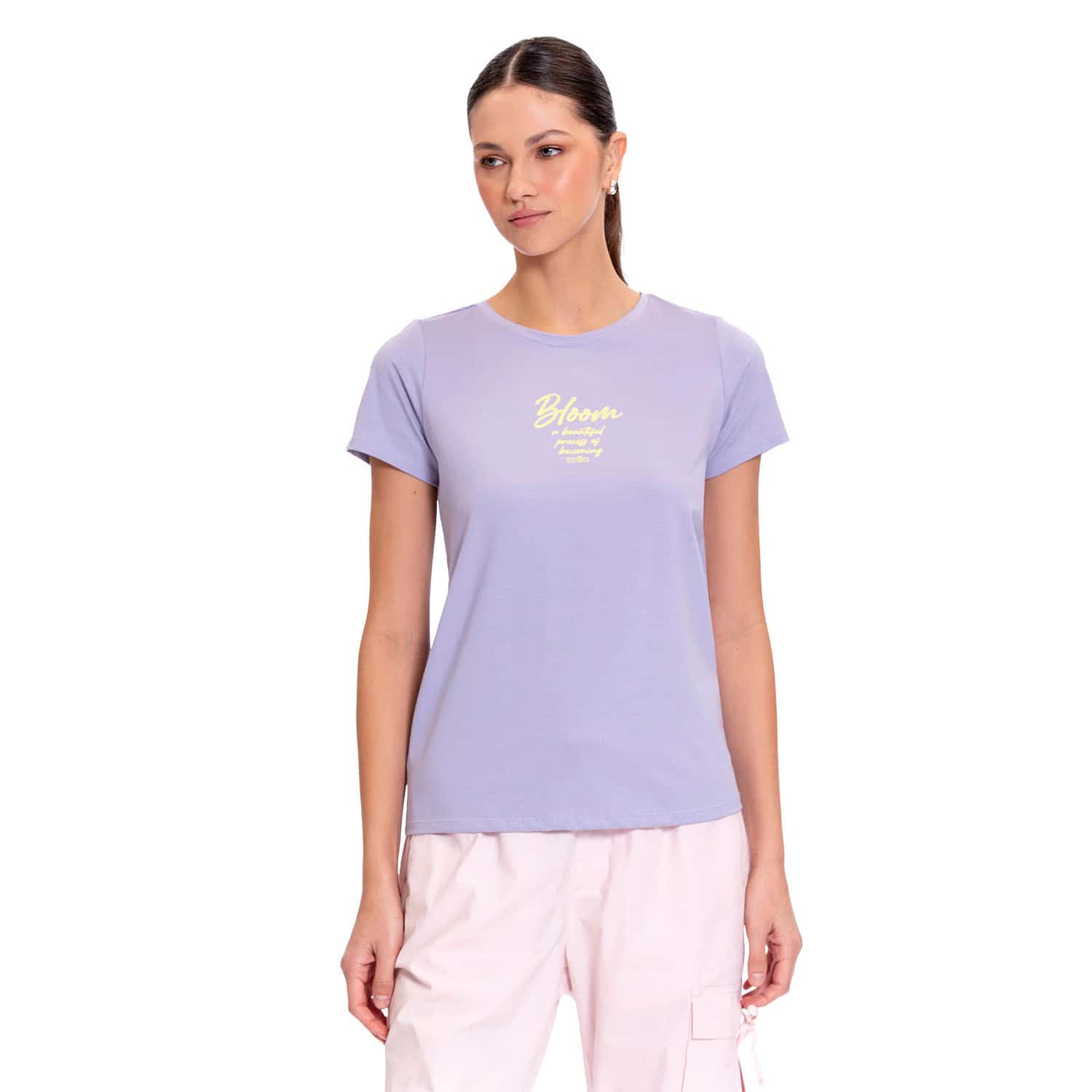 Camiseta Estampada para Mujer Prime Manga Corta Morada
