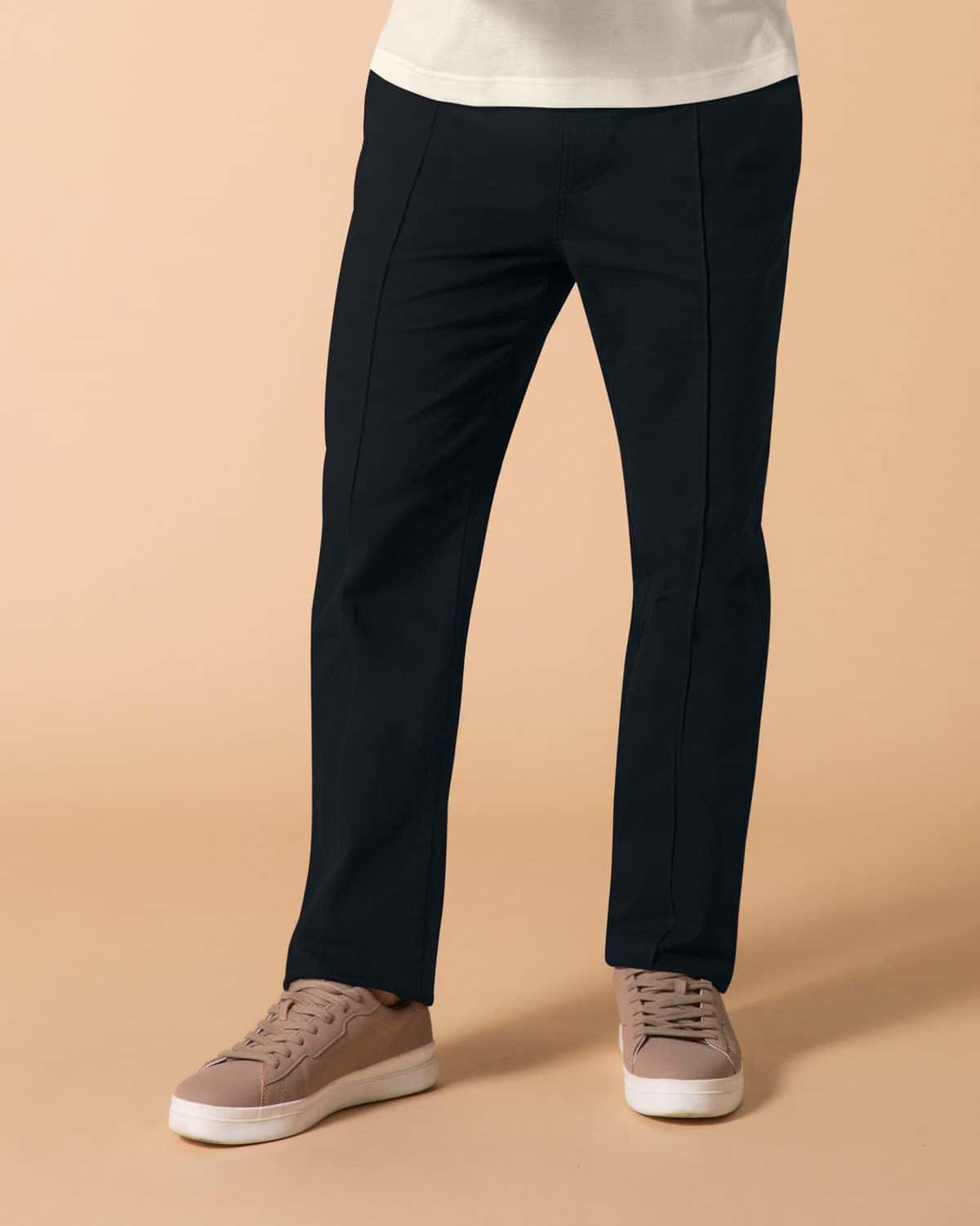Pantalón bota recta para hombre con elástico en cintura