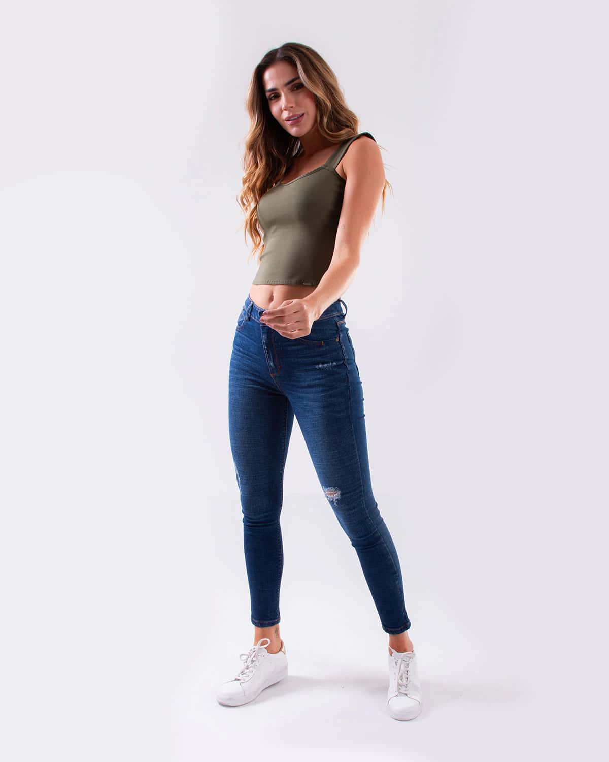 Blusa verde para mujer