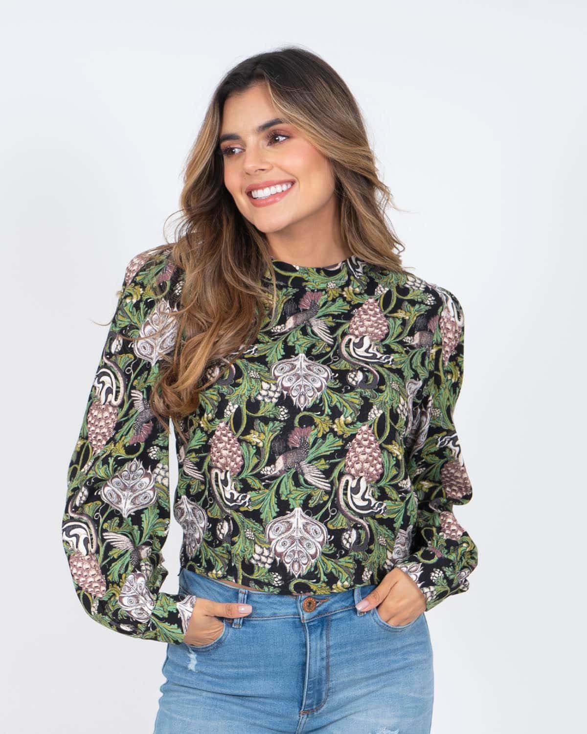 Blusa estampada para mujer