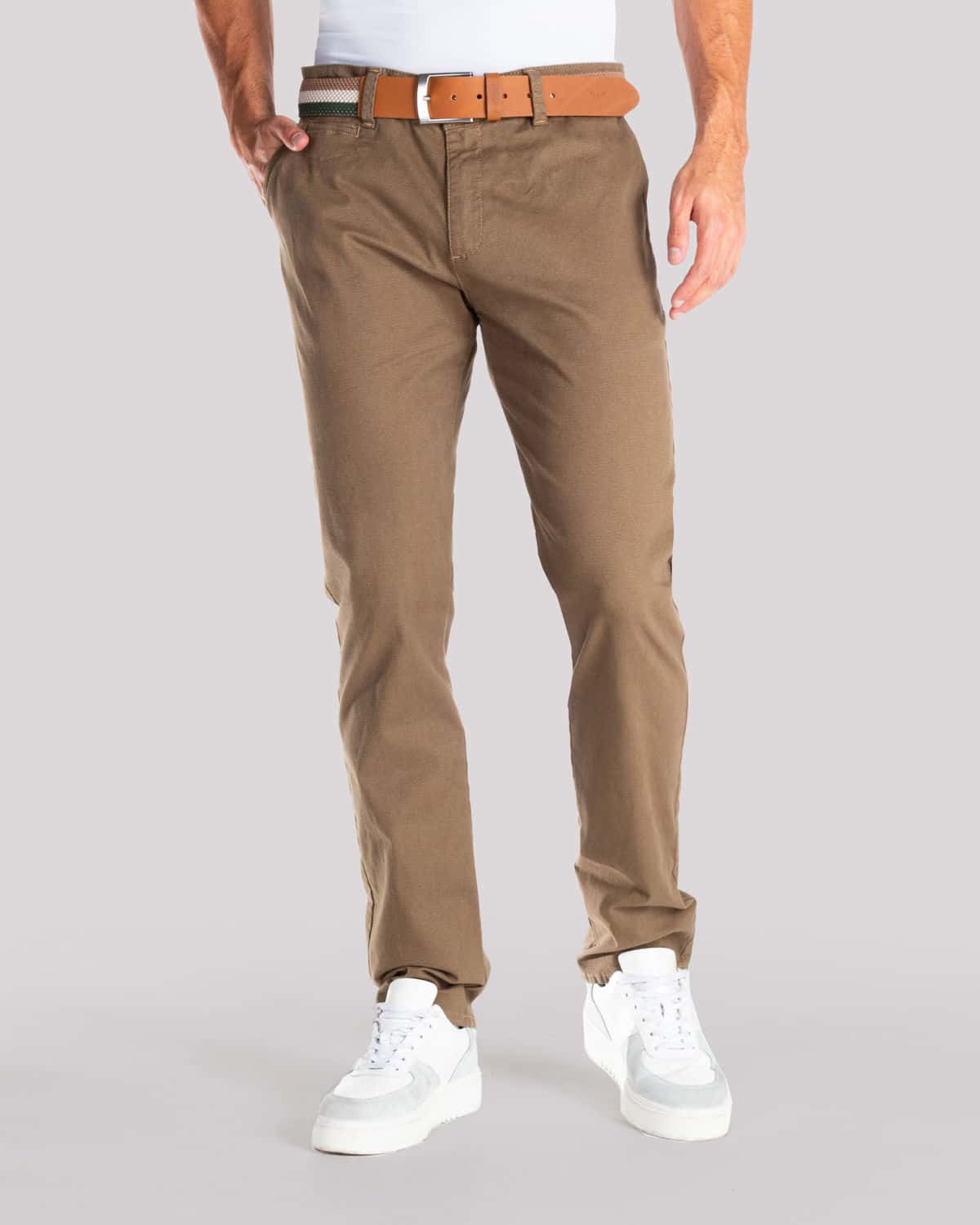 Pantalon slim verde para hombre