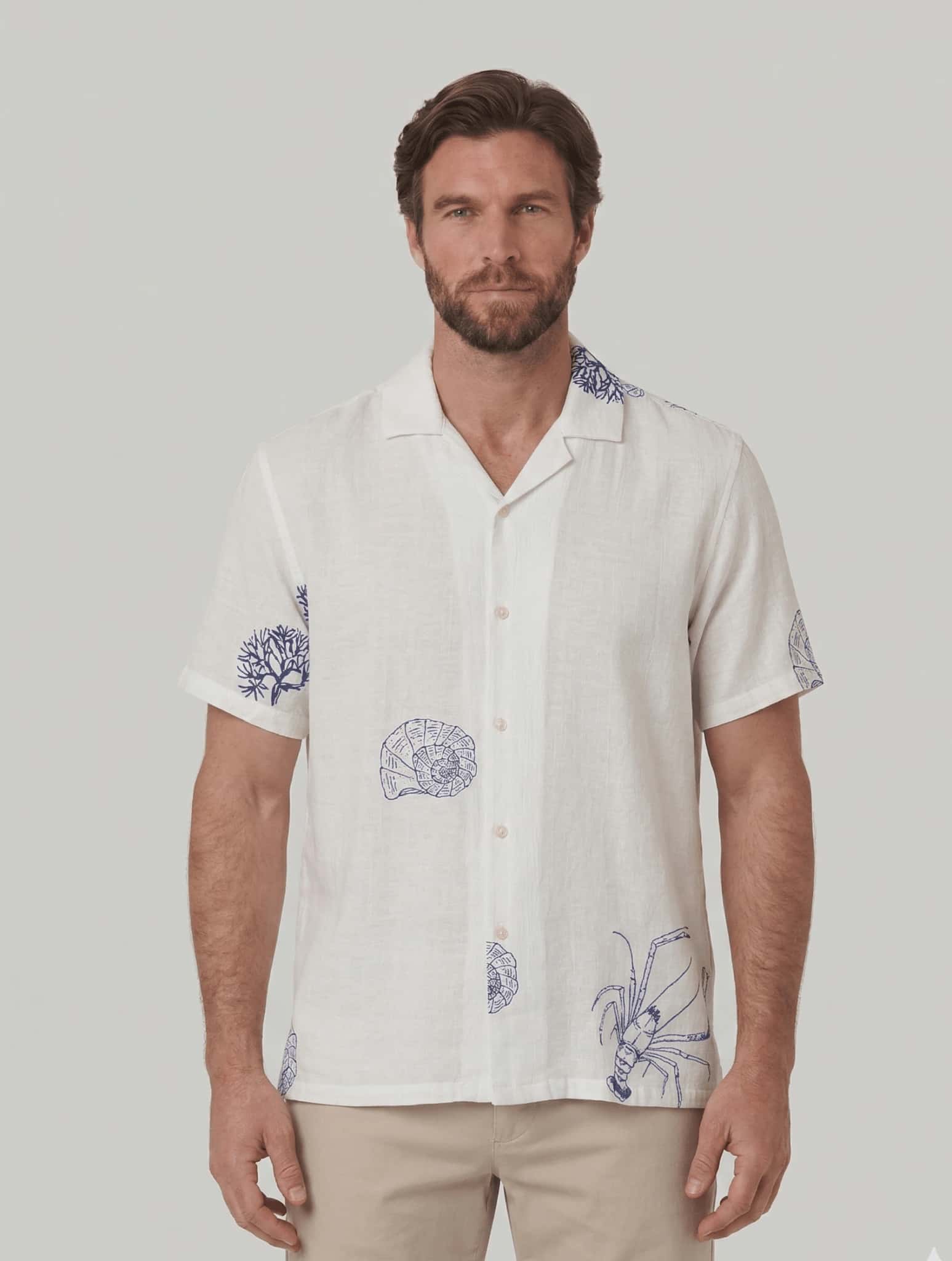 Camisa estampada manga corta para hombre Jon Sonen 027225075