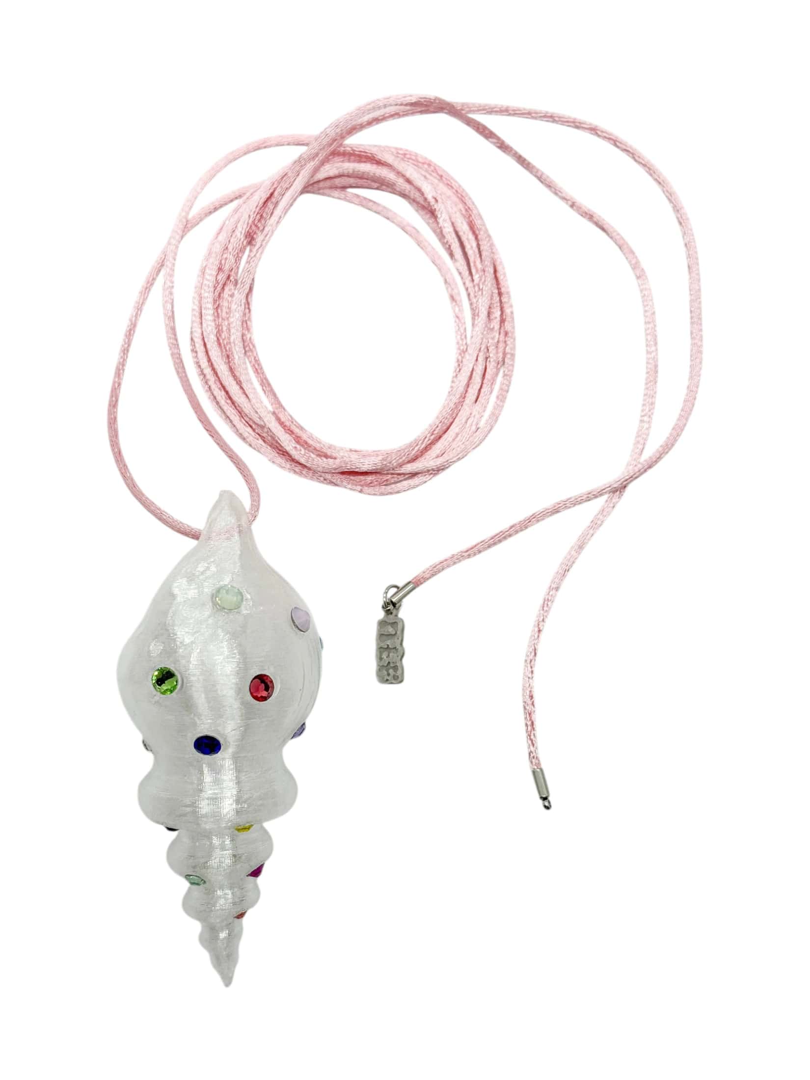 shell necklace transparente con cristales - miniatura 3