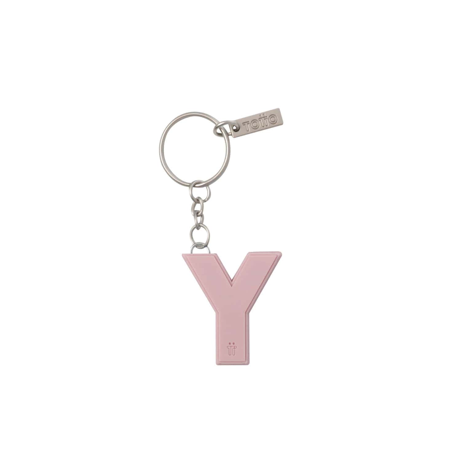 Llavero de Goma Abc color Rosado