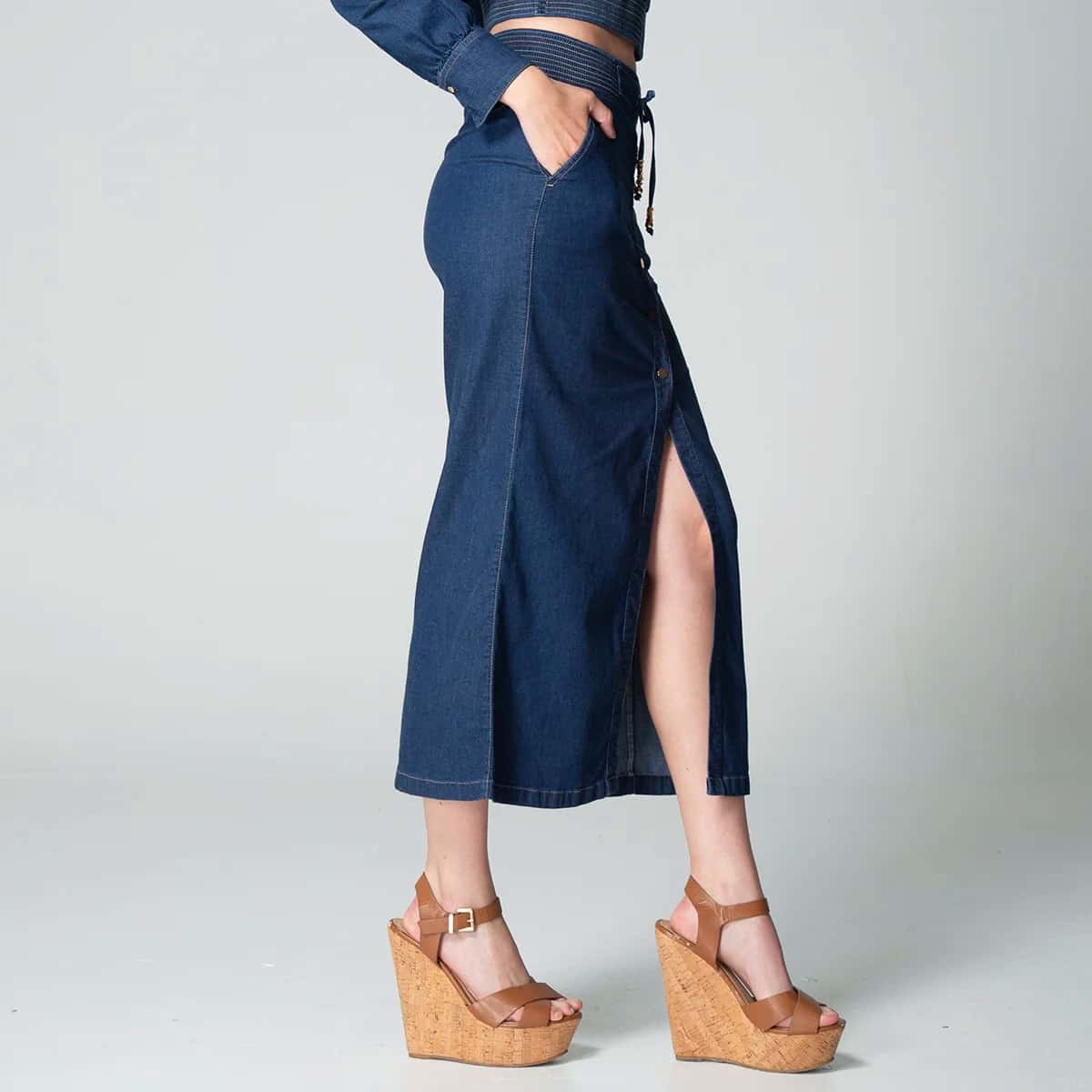 Falda Denim Slim Jari - miniatura 4