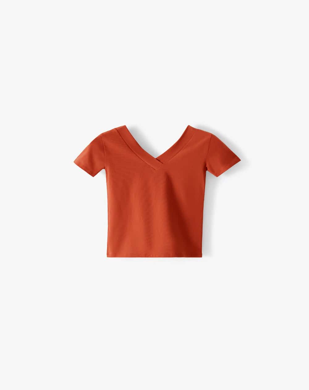 Camiseta regular uso 2 en 1 naranja mujer