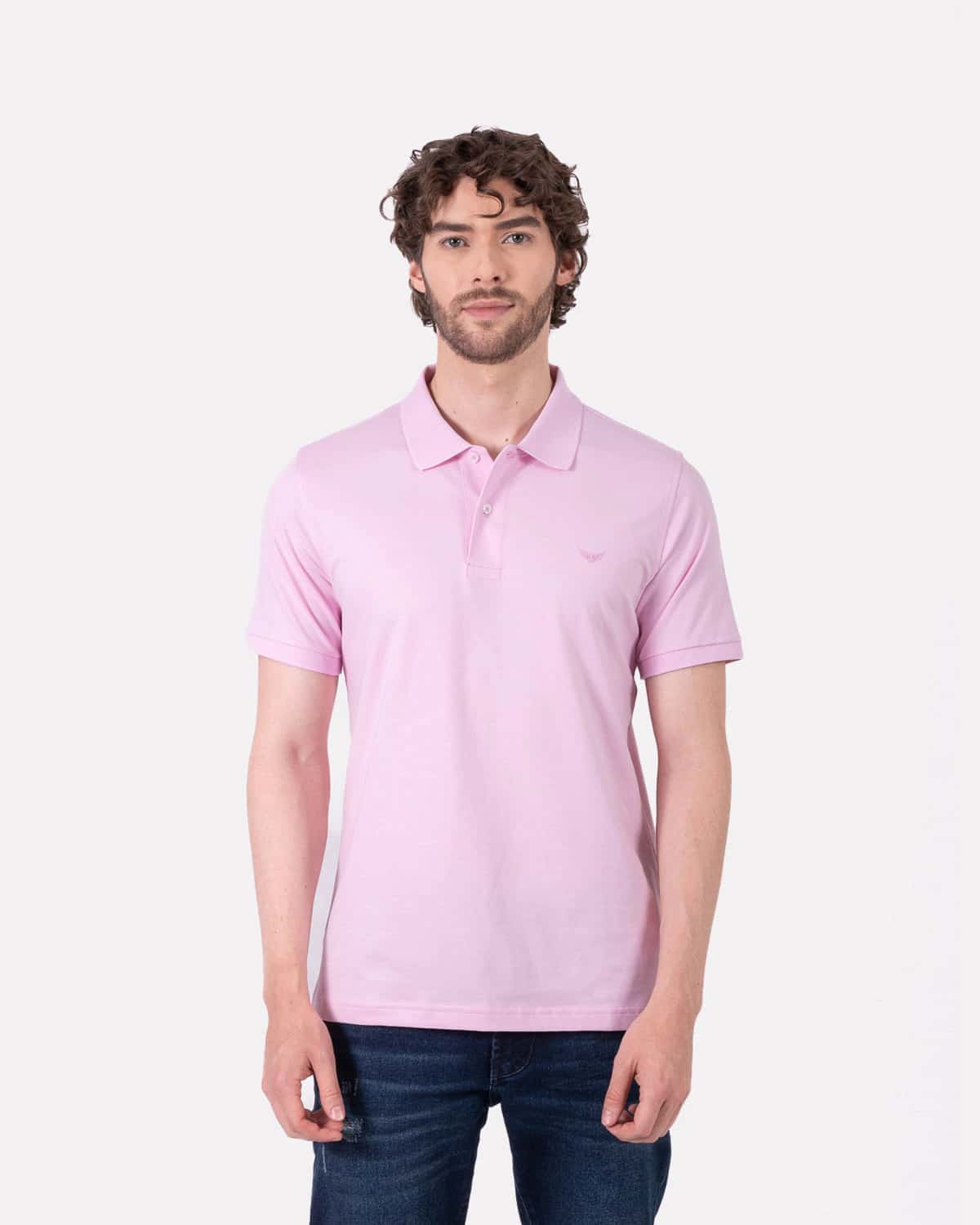 Polo rosada para hombre