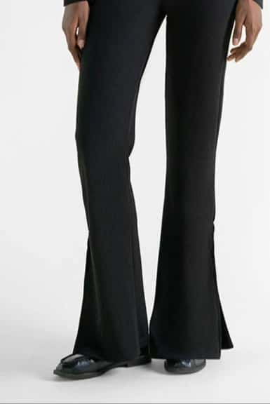 RIBBED PANTS IN BLACK - miniatura 2