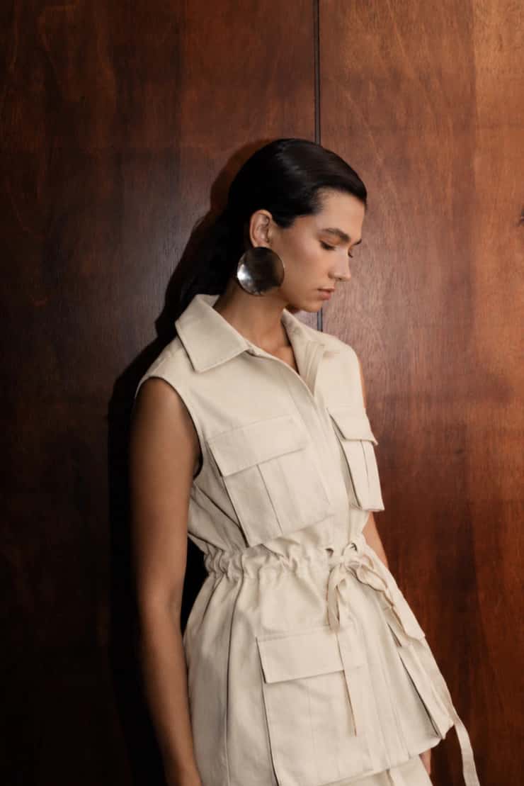 VESTIDO SAHARIANA MACRAME