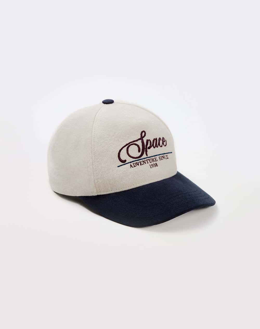 Gorra bordada beige unisex hombre