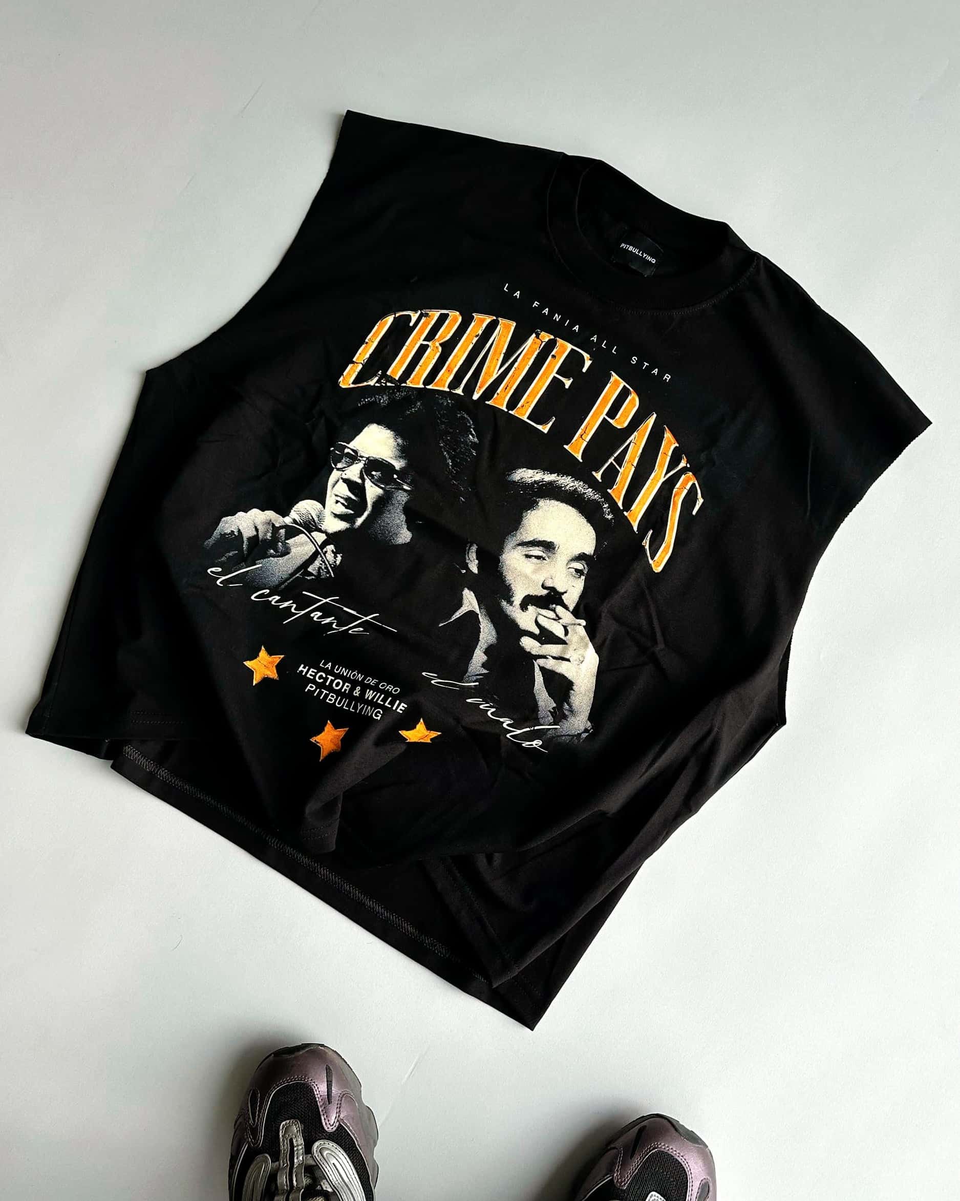 TankTop Oversize Crime Pays Negro - miniatura 1