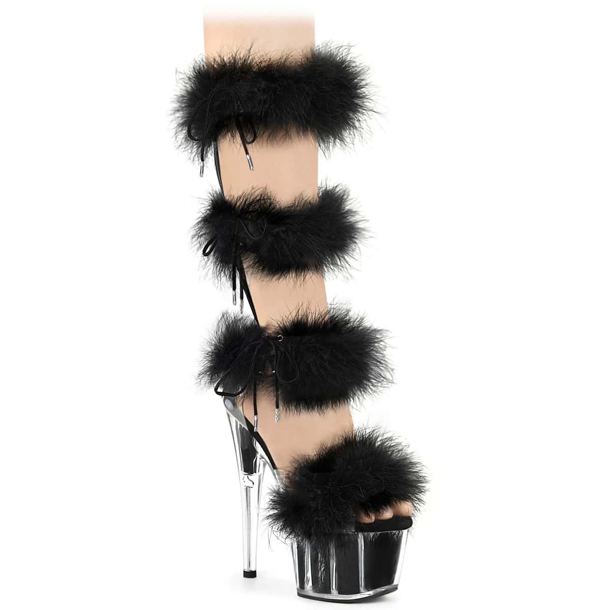 Zapatos sandalias bajo pedido Tacones Plataforma Poledance Pleaser ADO728F/C-BFUR/M